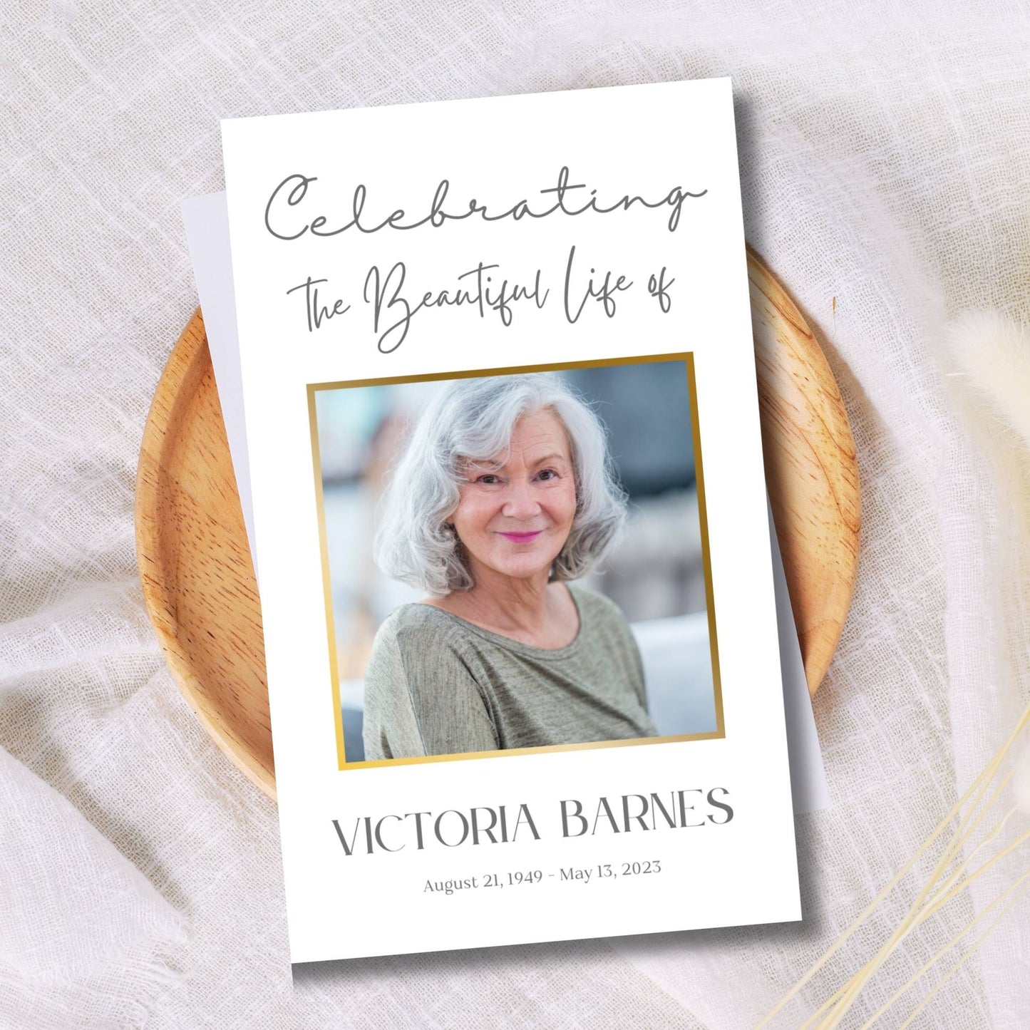 Editable LDS Funeral Program Template – Foldable Celebration of Life Canva Obituary Design – Faith - Based Printable by Digital Kim Designs