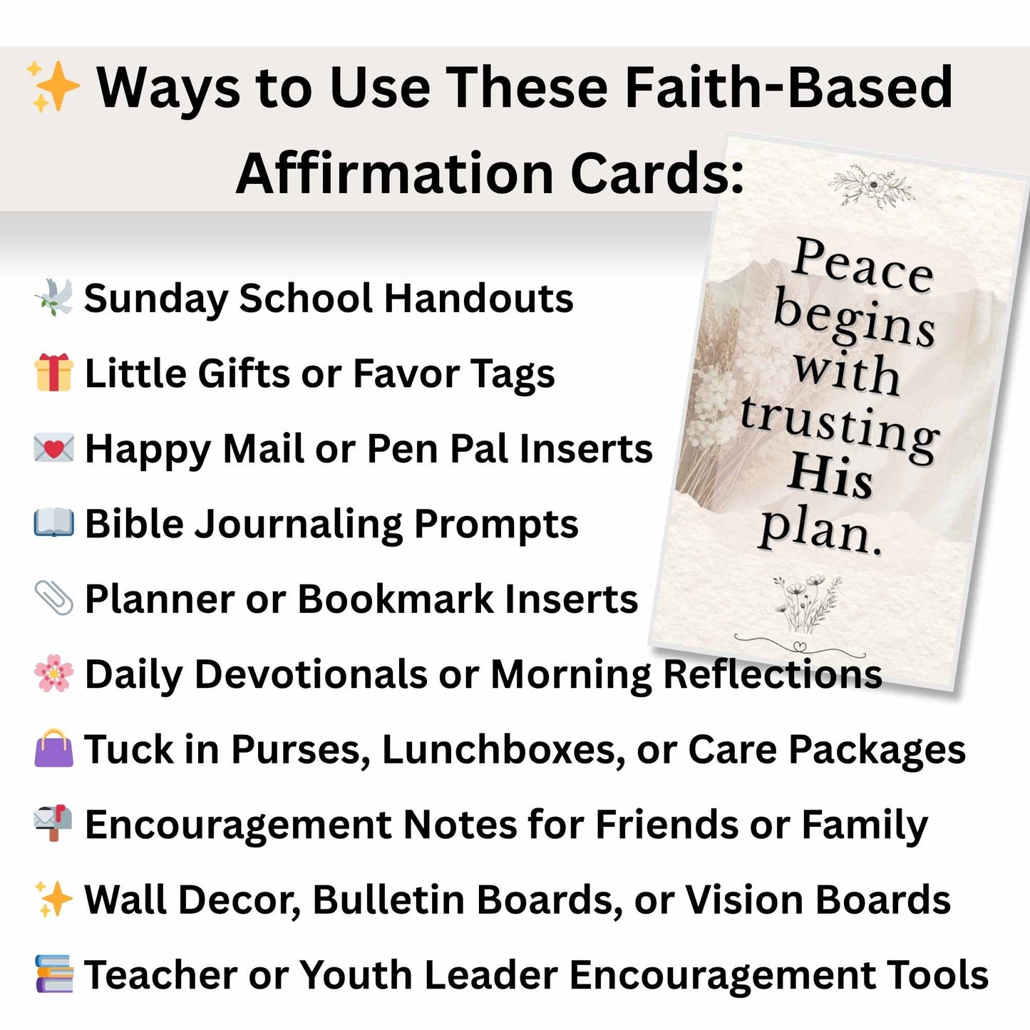 Faith - Based Affirmation Cards – 32 Printable Christian Quotes for Encouragement – Faith - Based Printable by Digital Kim Designs