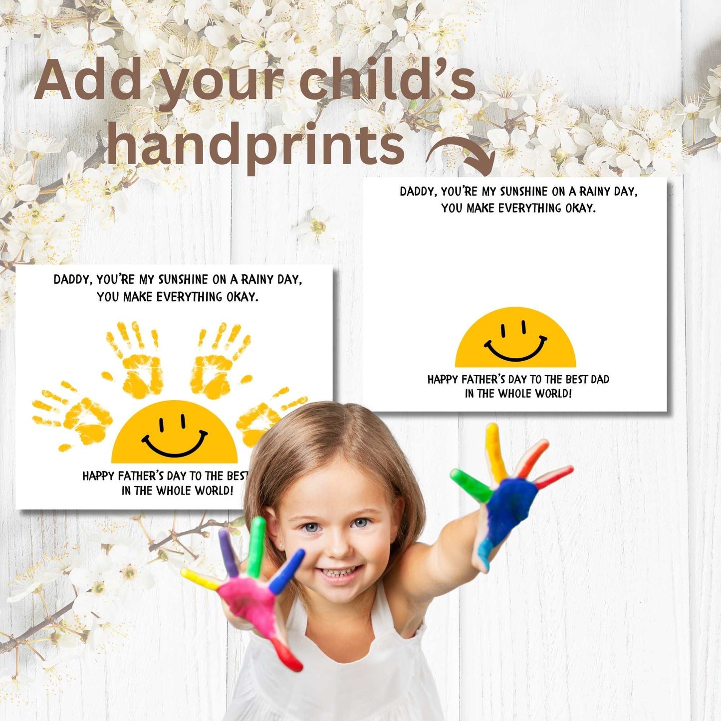 Father’s Day Handprint Craft – “You’re My Sunshine” Printable Gift for Dad – Instant Download – Faith - Based Printable by Digital Kim Designs