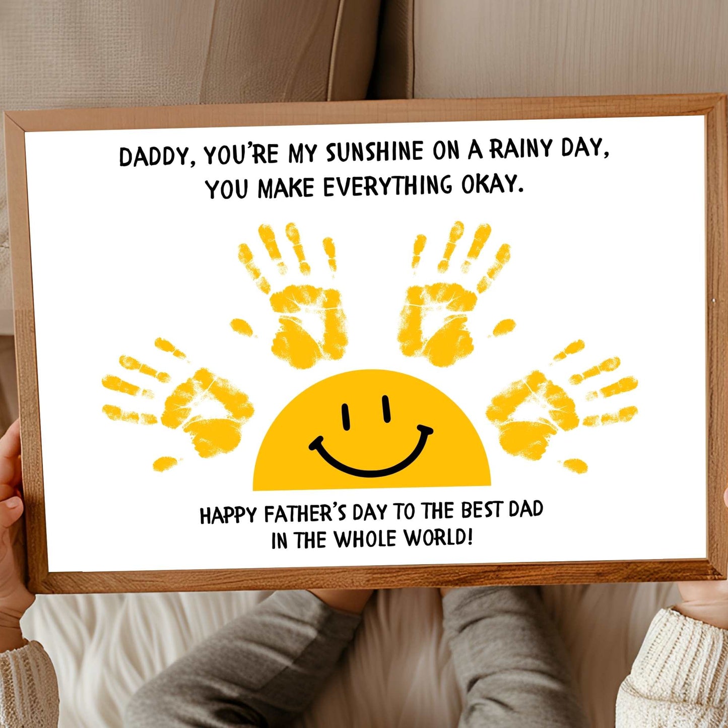 Father’s Day Handprint Craft – “You’re My Sunshine” Printable Gift for Dad – Instant Download – Faith - Based Printable by Digital Kim Designs