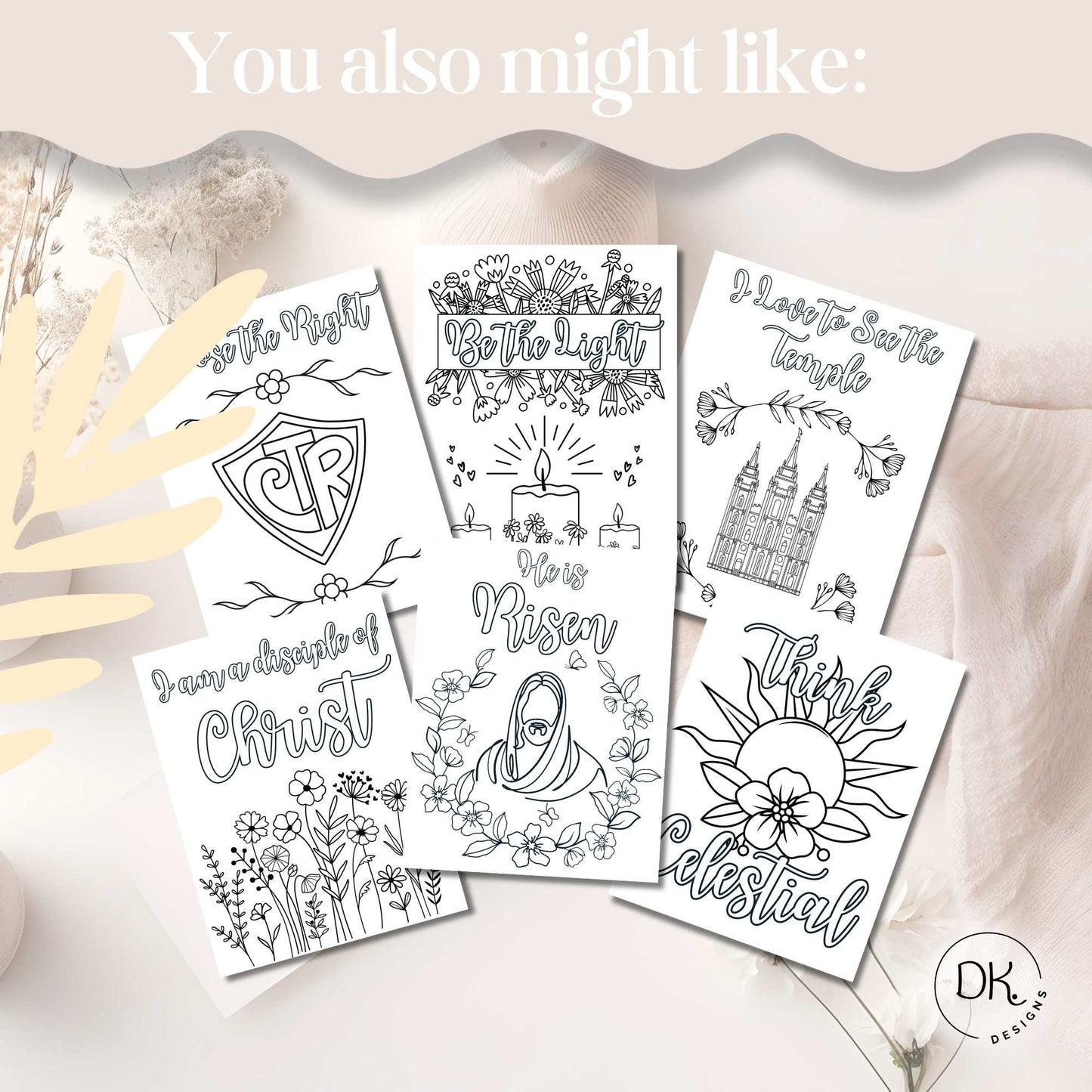 I Am a Disciple of Jesus Christ – Printable LDS Coloring Pages for Youth & Adults – Faith - Based Printable by Digital Kim Designs