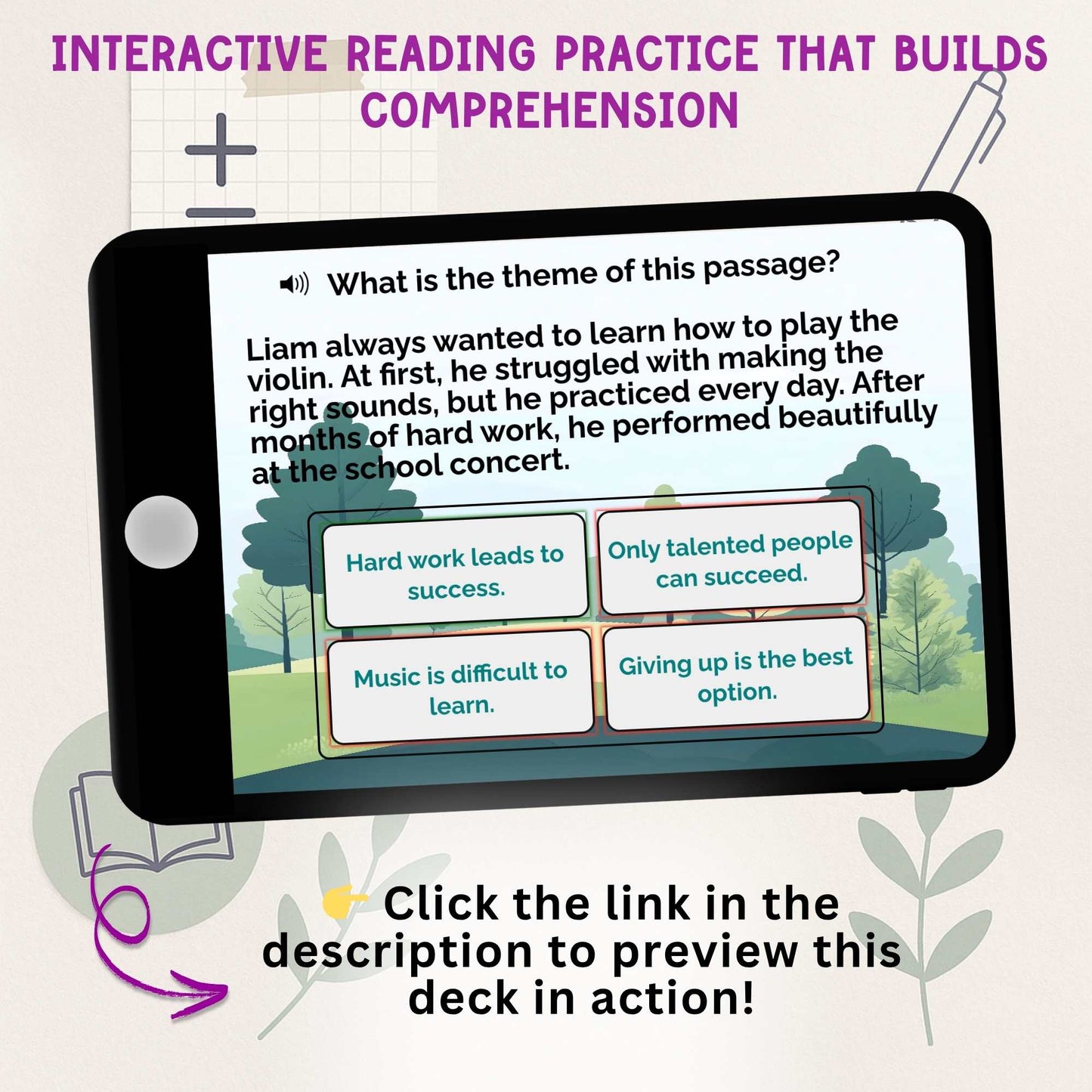 Identifying Theme Boom Cards™ | 30 Interactive Digital Reading Task Cards – Faith - Based Printable by Digital Kim Designs