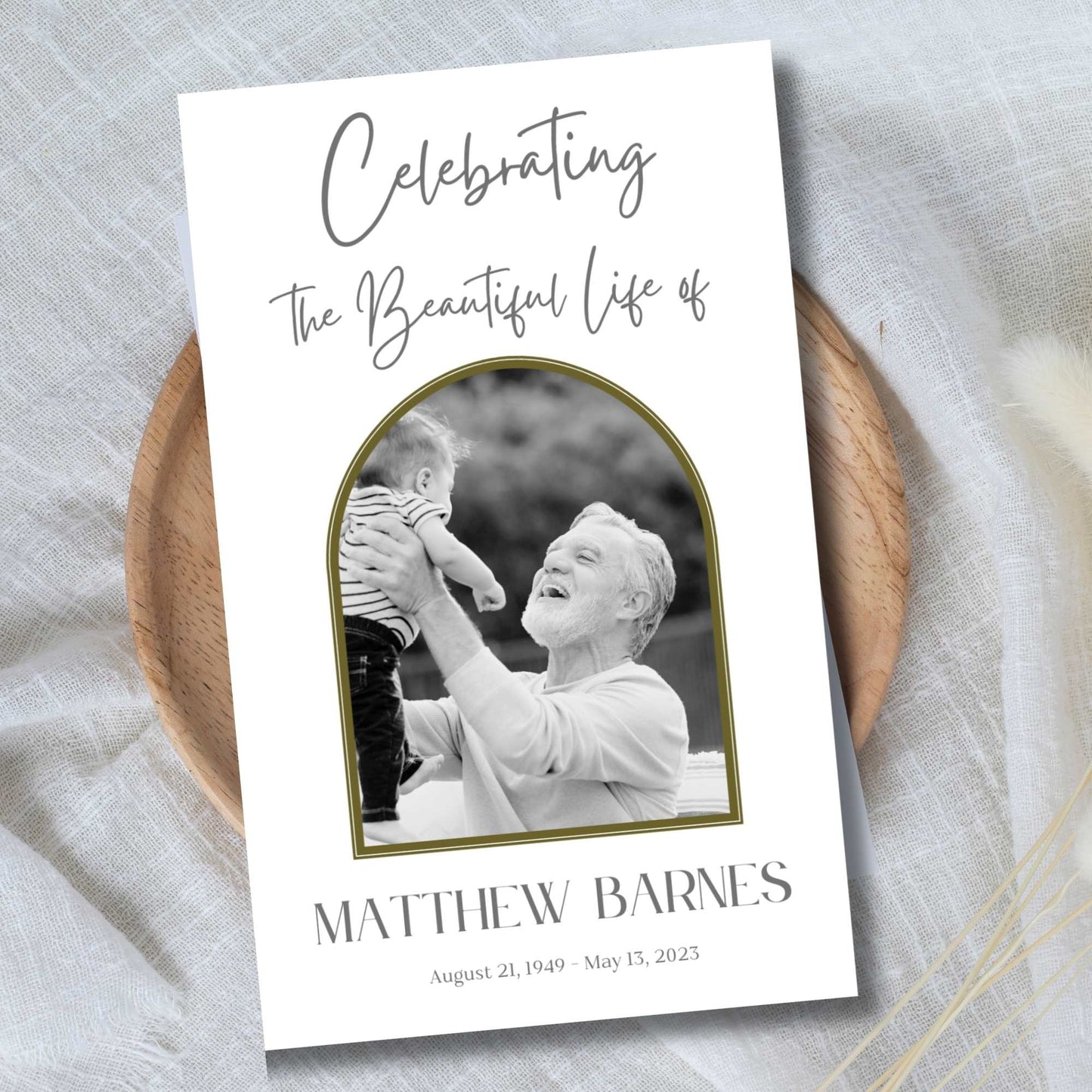 LDS Funeral Program Template – Editable Celebration of Life Canva Template (Foldable, 8.5" x 11") – Faith - Based Printable by Digital Kim Designs