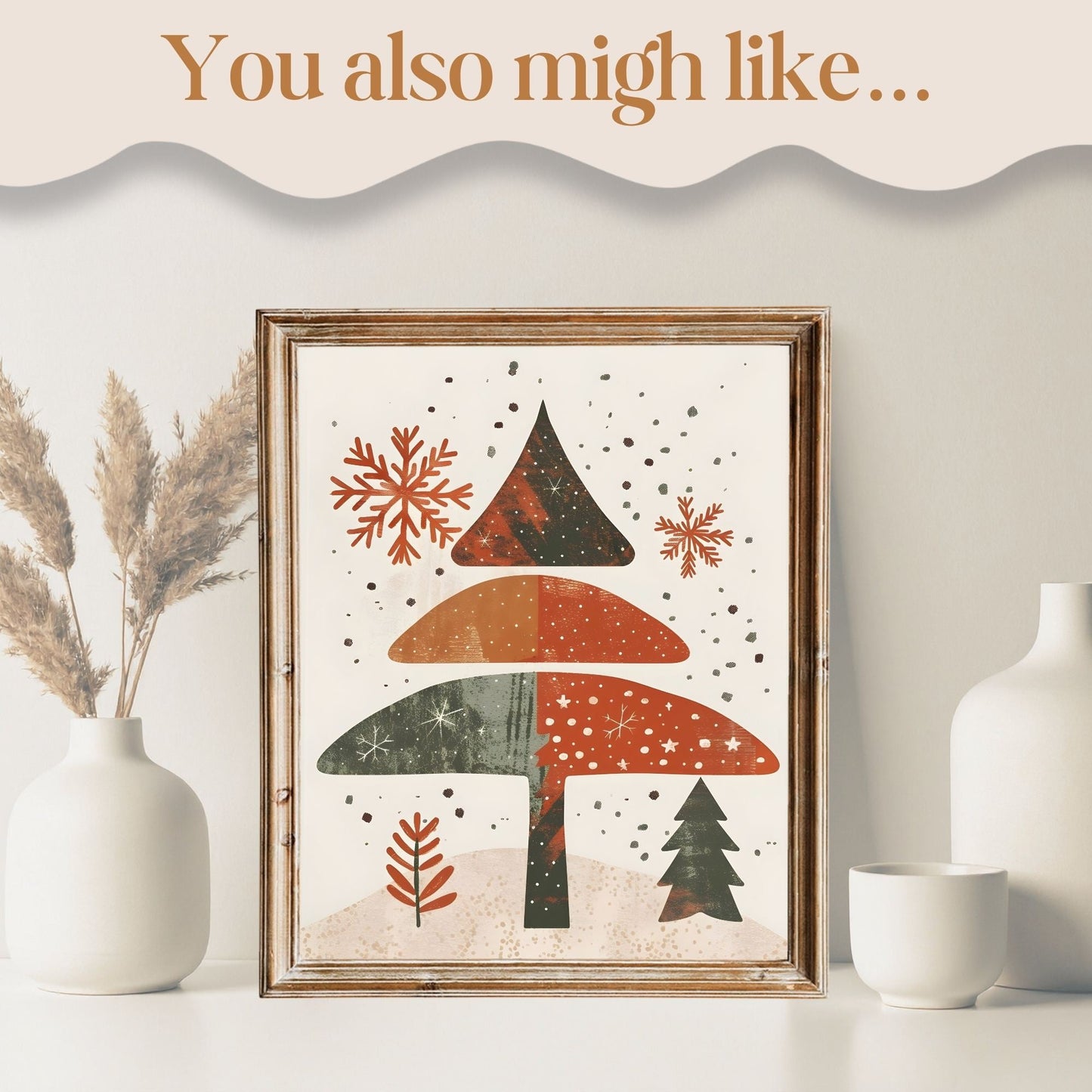 Mid - Century Modern Deer Wall Art | Retro Christmas Printable | Geometric Holiday Reindeer | Digital Download – Digital Printable by Digital Kim Designs