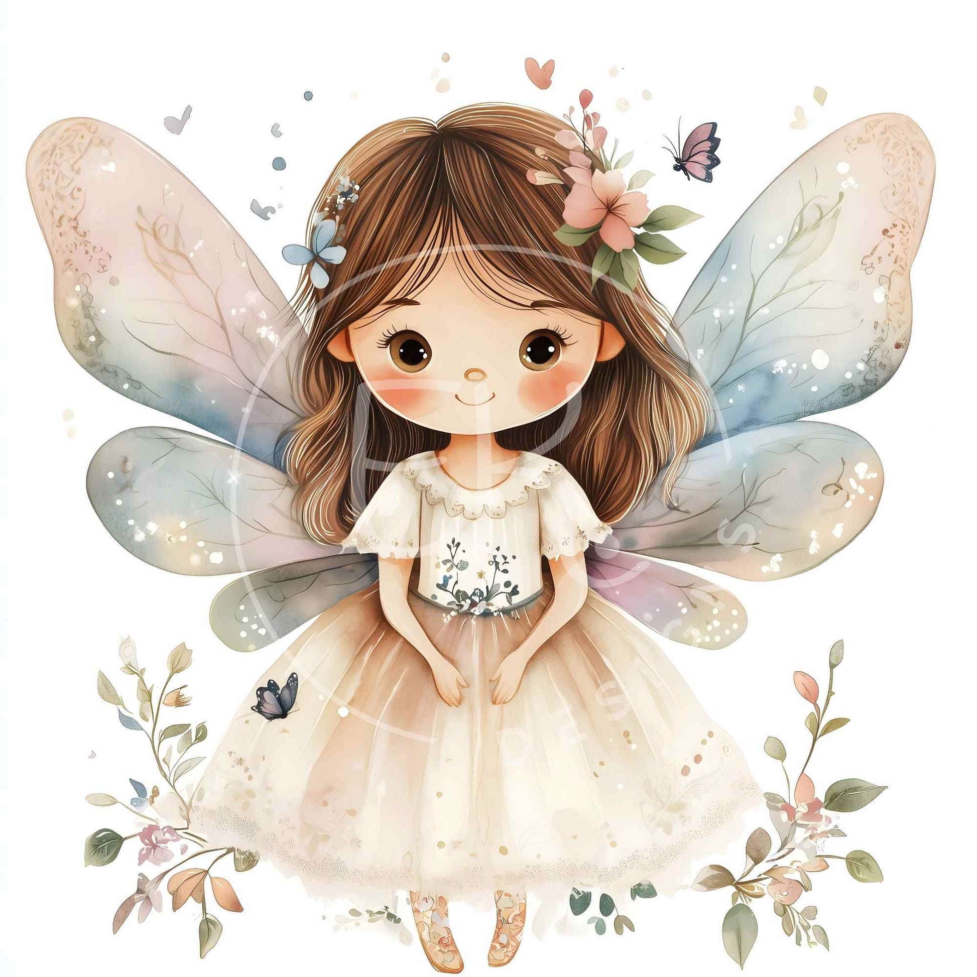 10 Whimsical Fairy Clipart Images – Cute Watercolor Fantasy Illustrations for Crafts & Journaling – Faith - Based Printable by Digital Kim Designs