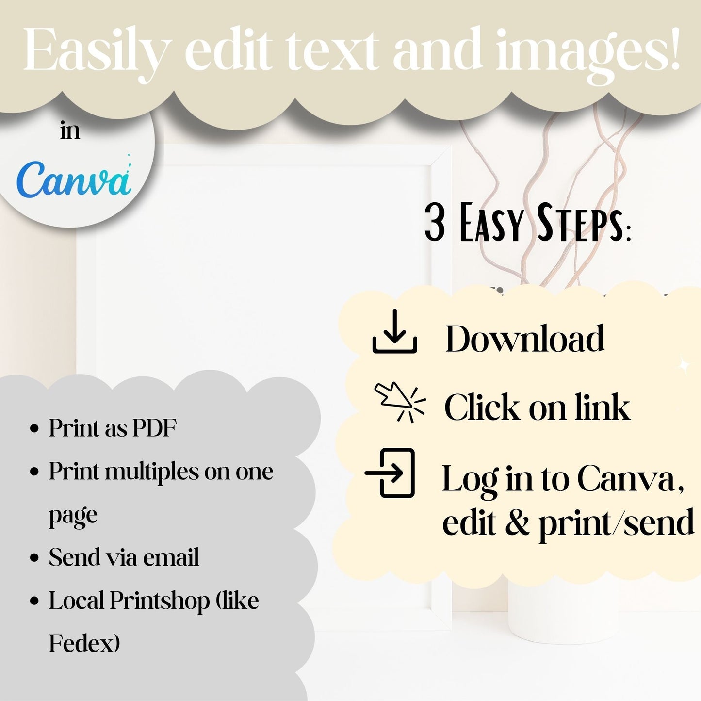 30th Birthday Collage | Editable Photo Gift | Custom Printable Wall Art | Digital Download – Digital Printable by Digital Kim Designs