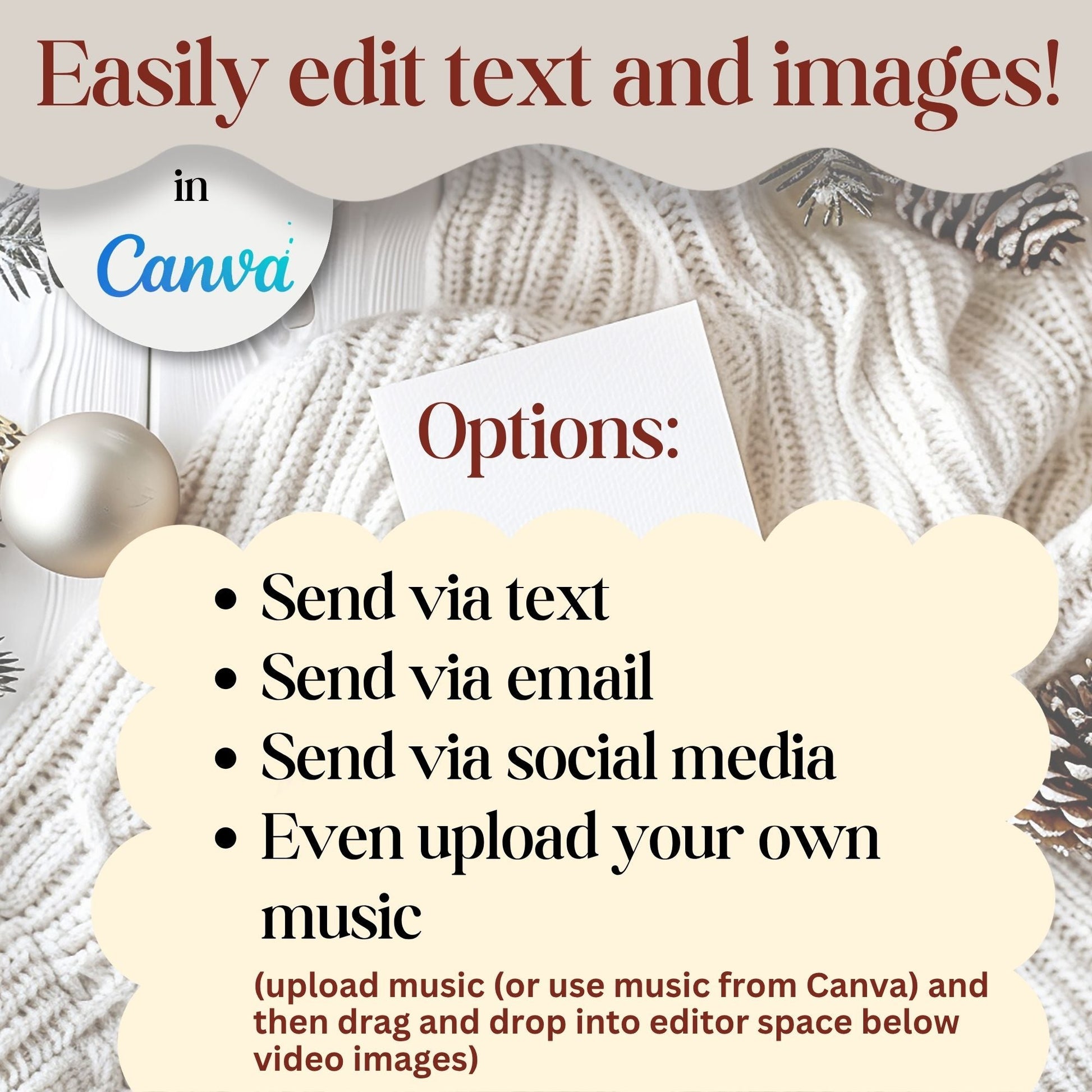 Animated Christmas Party Invitation | Editable Video Evite Template in Canva | Digital Holiday Dinner Invite – Digital Printable by Digital Kim Designs