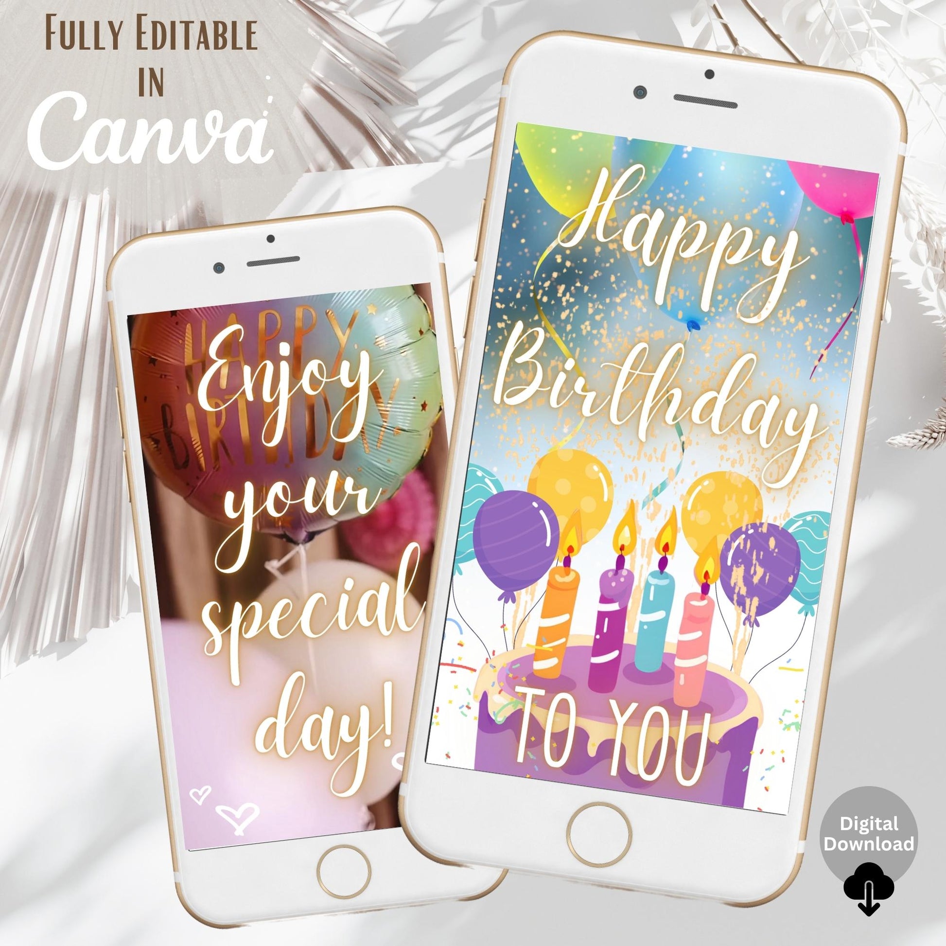 Animated Happy Birthday E - Card – Musical Video Greeting with Birthday Song (Digital Download) – Faith - Based Printable by Digital Kim Designs