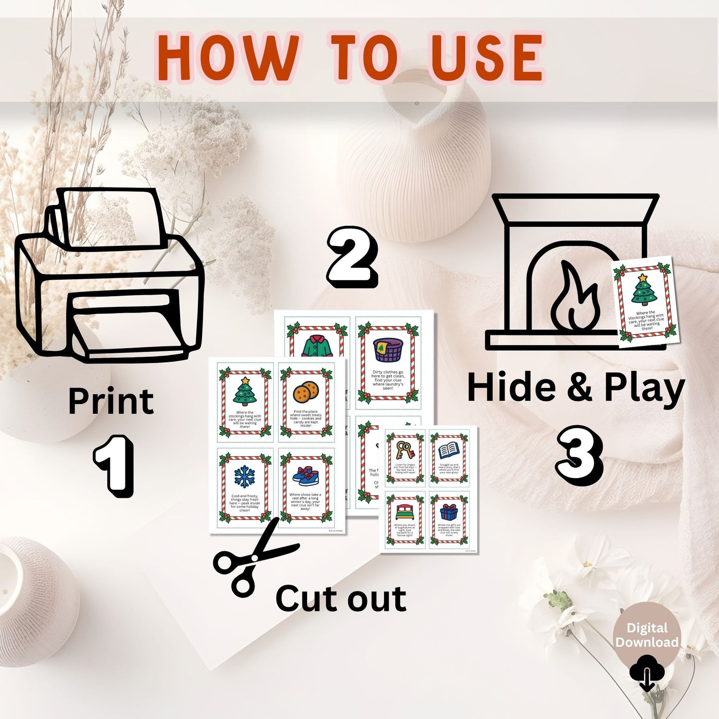 Christmas Scavenger Hunt Printable | Fun Family Holiday Game (Digital Download) – Digital Printable by Digital Kim Designs