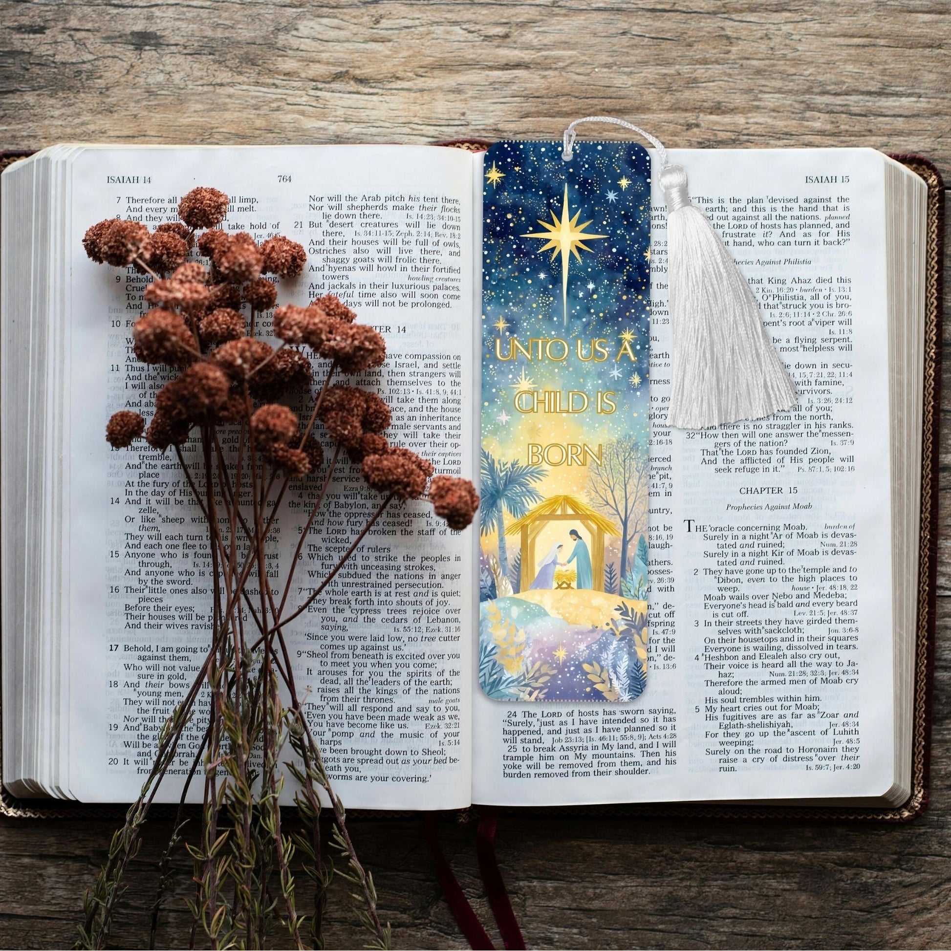 Christmas Scripture Bookmark Set – Nativity & Faith Art Printable Gift (Digital Download) – Digital Printable by Digital Kim Designs
