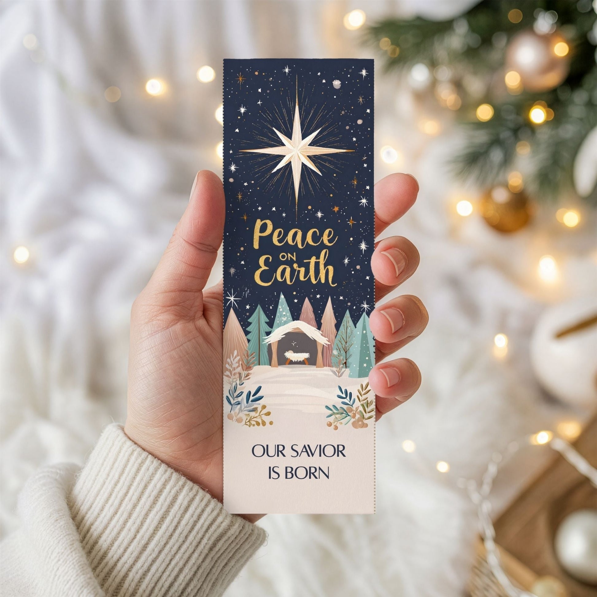 Christmas Scripture Bookmark Set – Nativity & Faith Art Printable Gift (Digital Download) – Digital Printable by Digital Kim Designs