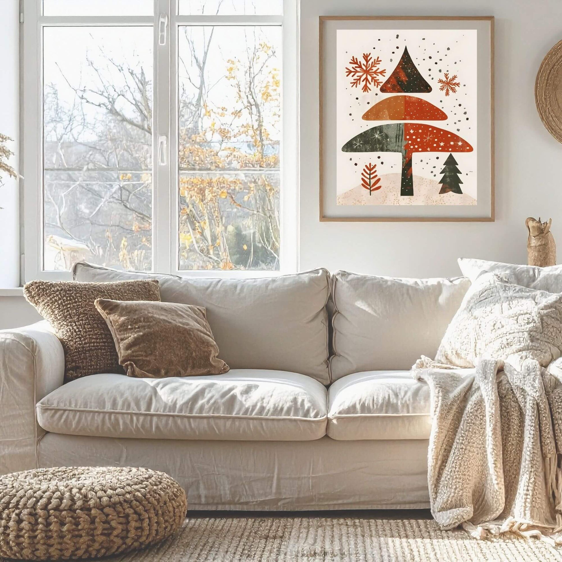 Christmas Tree Print | Minimalist Modern Holiday Printable | Mid Century Christmas Wall Art – Digital Printable by Digital Kim Designs