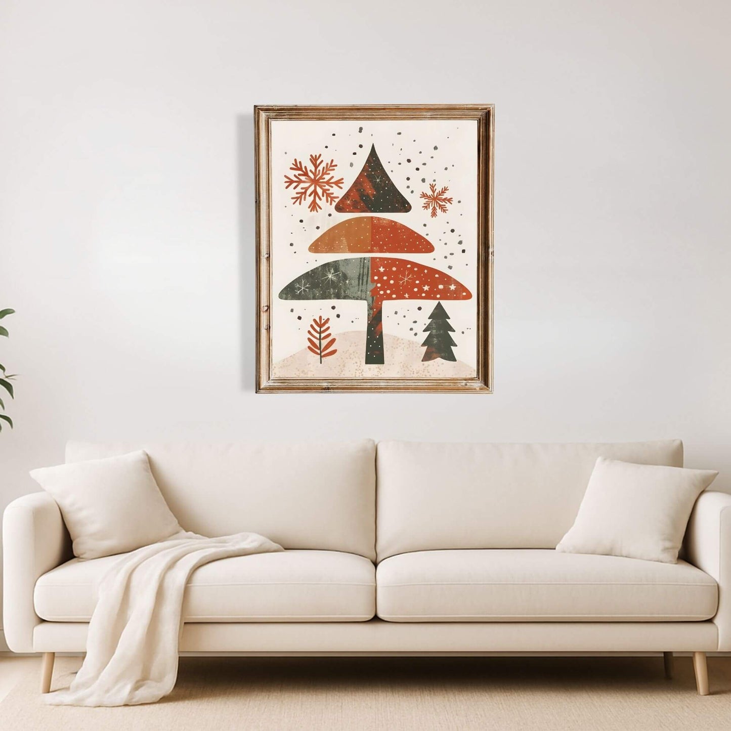 Christmas Tree Print | Minimalist Modern Holiday Printable | Mid Century Christmas Wall Art – Digital Printable by Digital Kim Designs