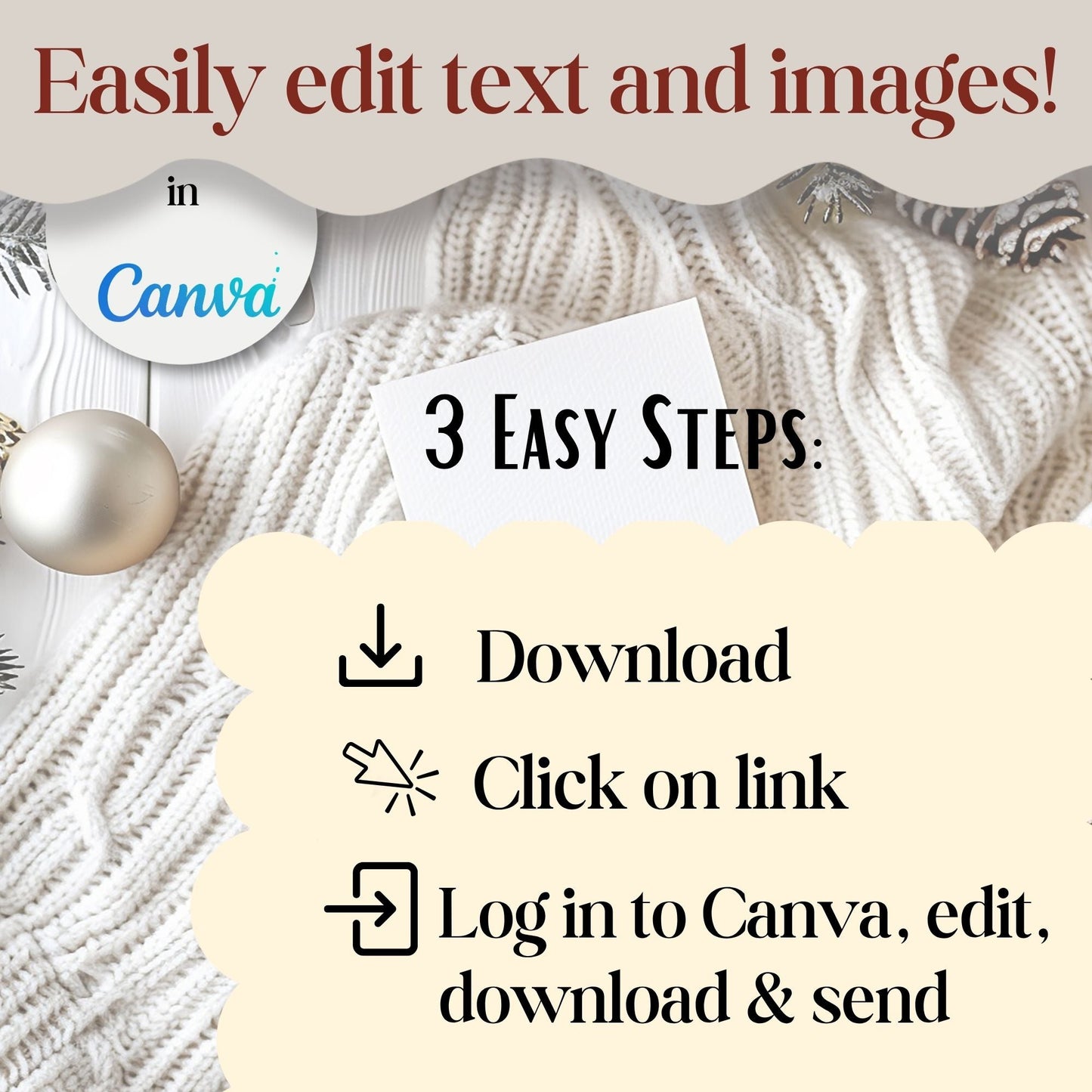 Christmas Video Invitation Template | Animated Holiday Party Evite | Editable Canva Digital Download – Digital Printable by Digital Kim Designs