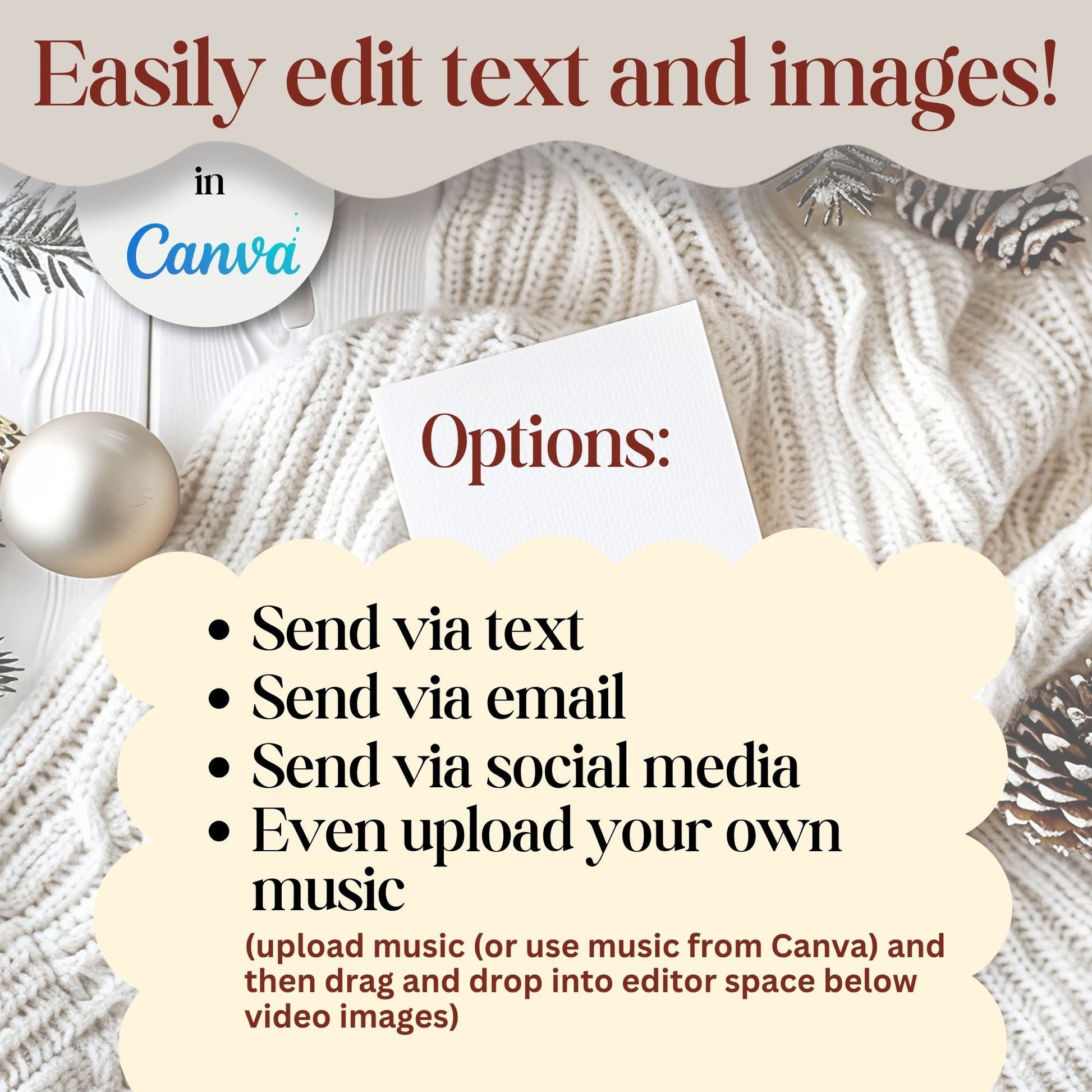 Christmas Video Invitation Template | Animated Holiday Party Evite | Editable Canva Digital Download – Digital Printable by Digital Kim Designs