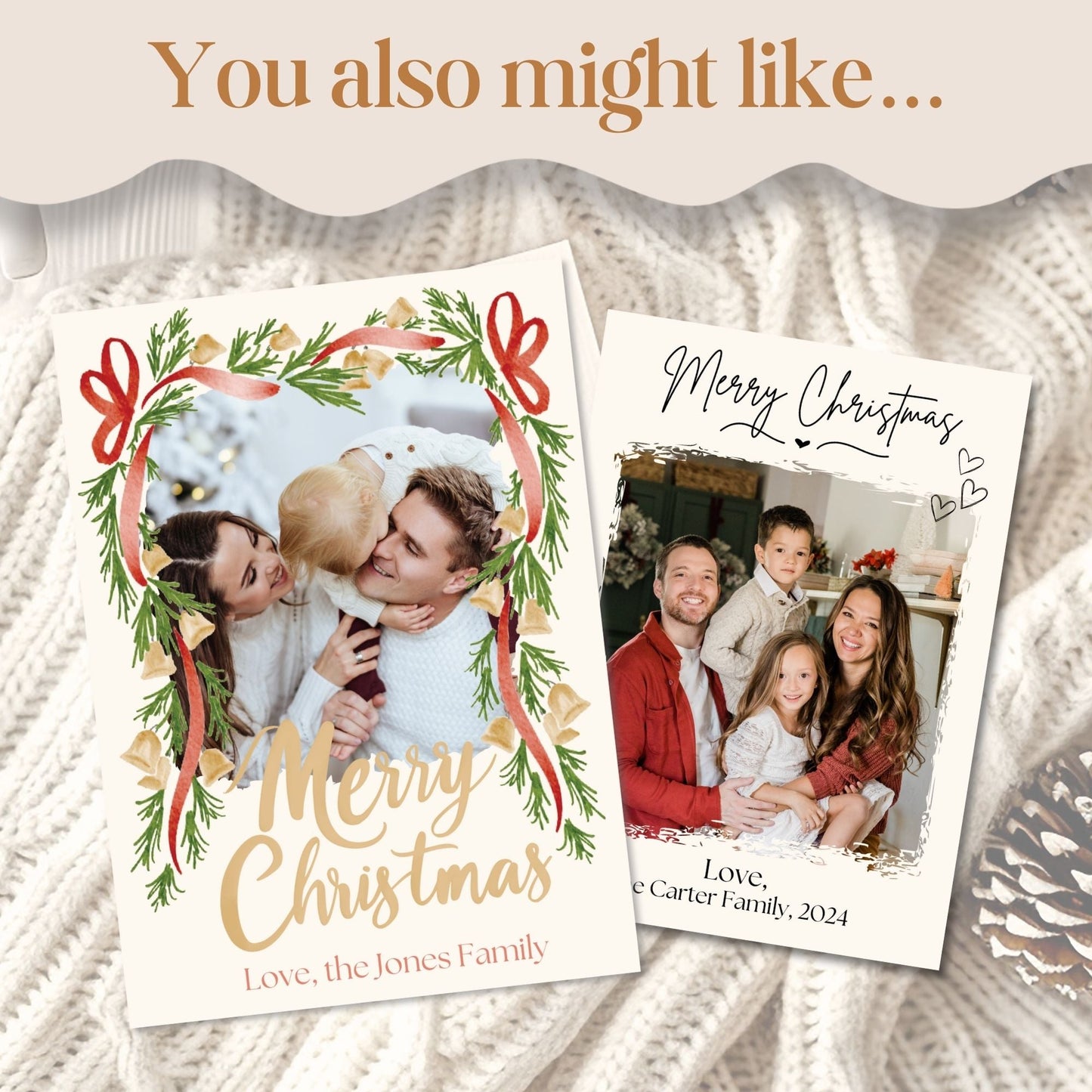 Editable Christmas Photo Card – Elegant Holiday Canva Template – Digital Printable by Digital Kim Designs