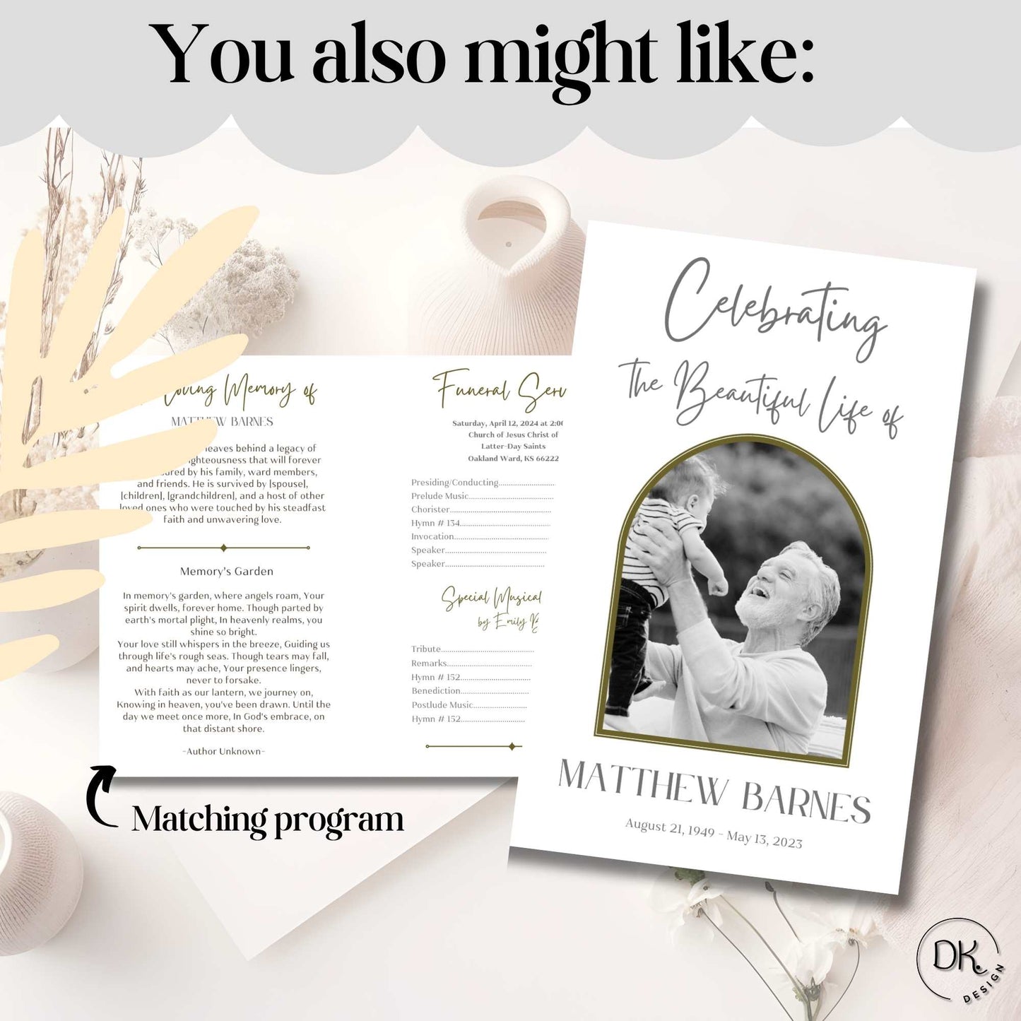 Editable LDS Funeral Thank You Card – 4x6 Folded Canva Template – Printable Celebration of Life Gratitude Card – Faith - Based Printable by Digital Kim Designs