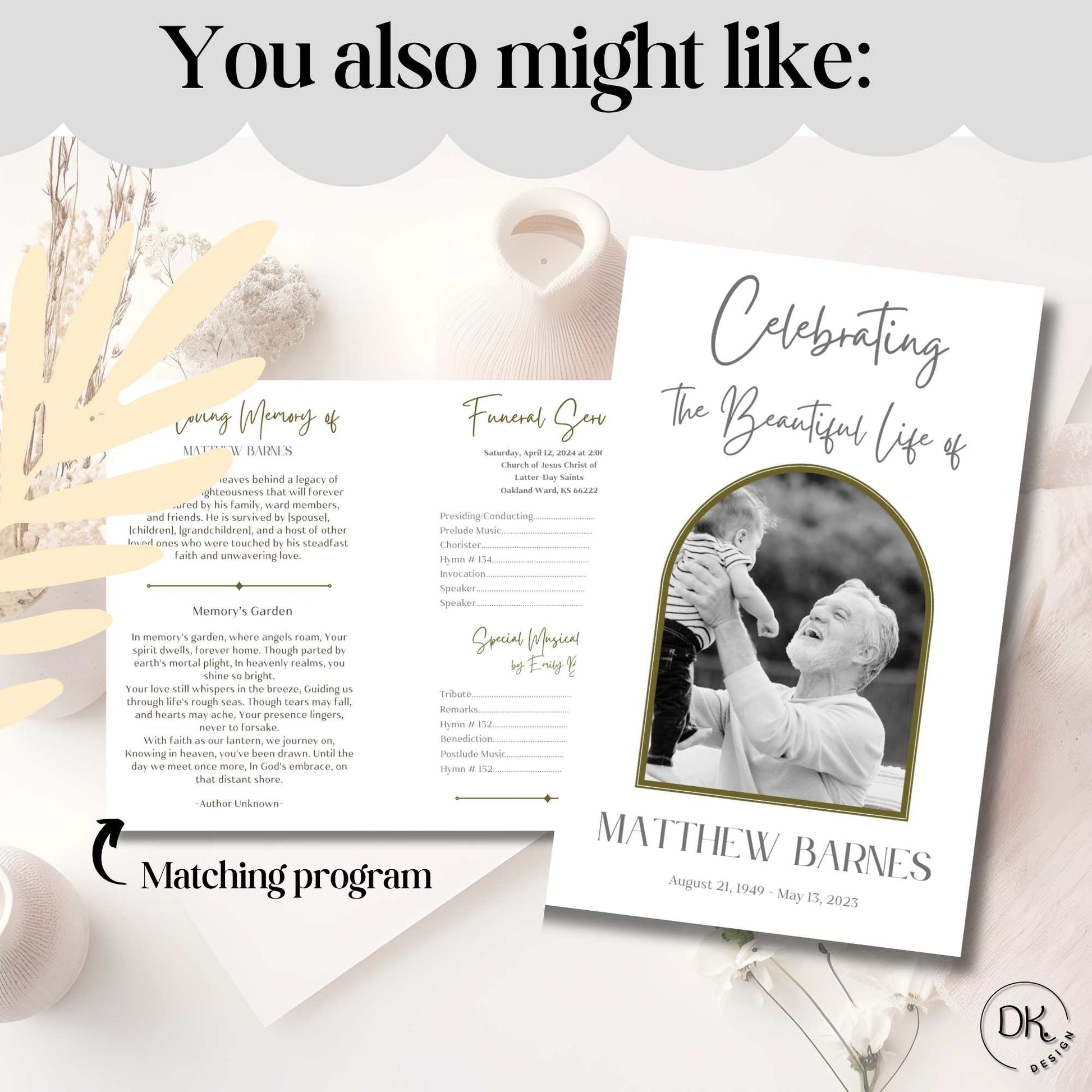 Editable LDS Funeral Thank You Card – 4x6 Folded Canva Template – Printable Celebration of Life Gratitude Card – Faith - Based Printable by Digital Kim Designs
