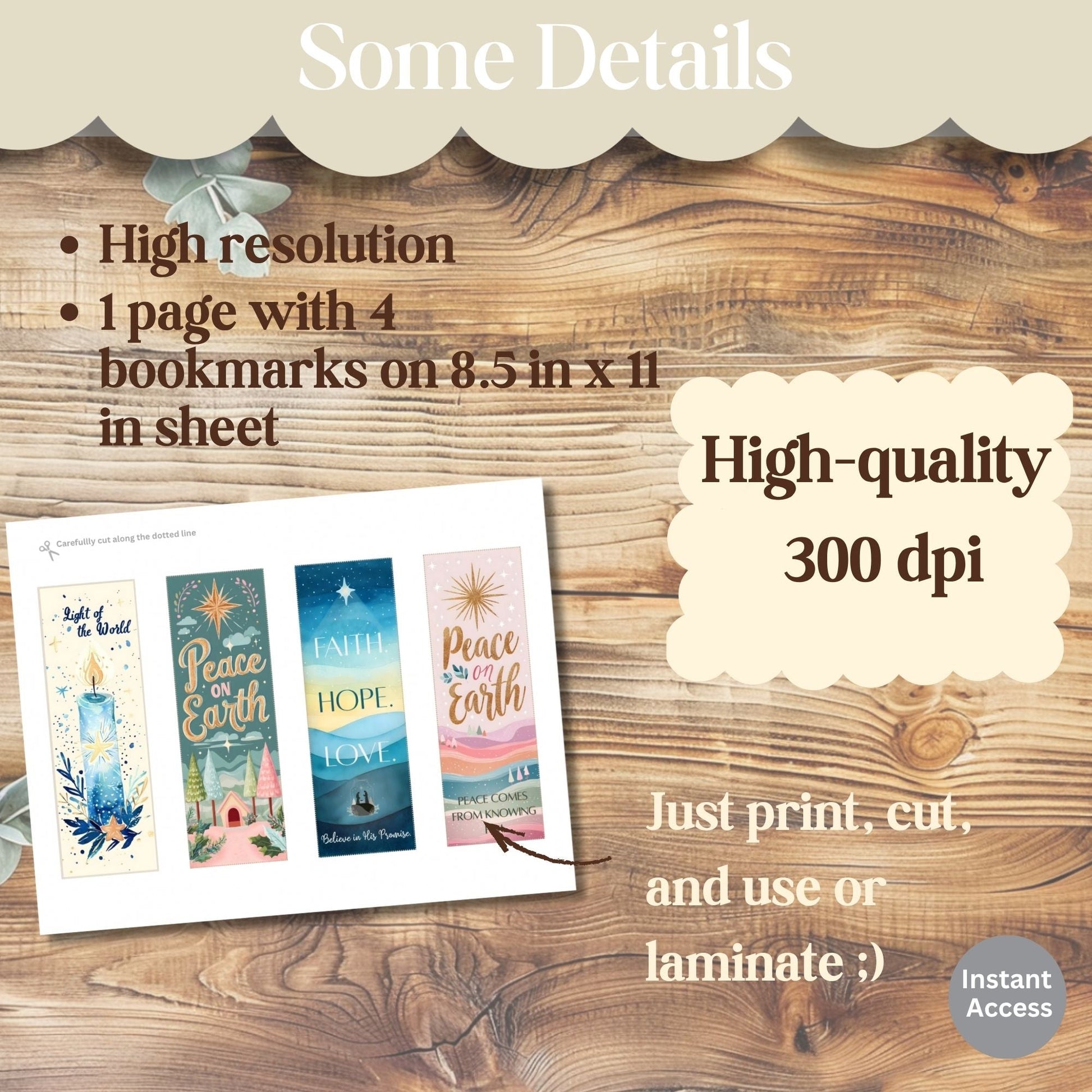 Faith, Hope & Love Scripture Bookmark Set – Printable Christian & LDS Gift (Digital Download) – Digital Printable by Digital Kim Designs