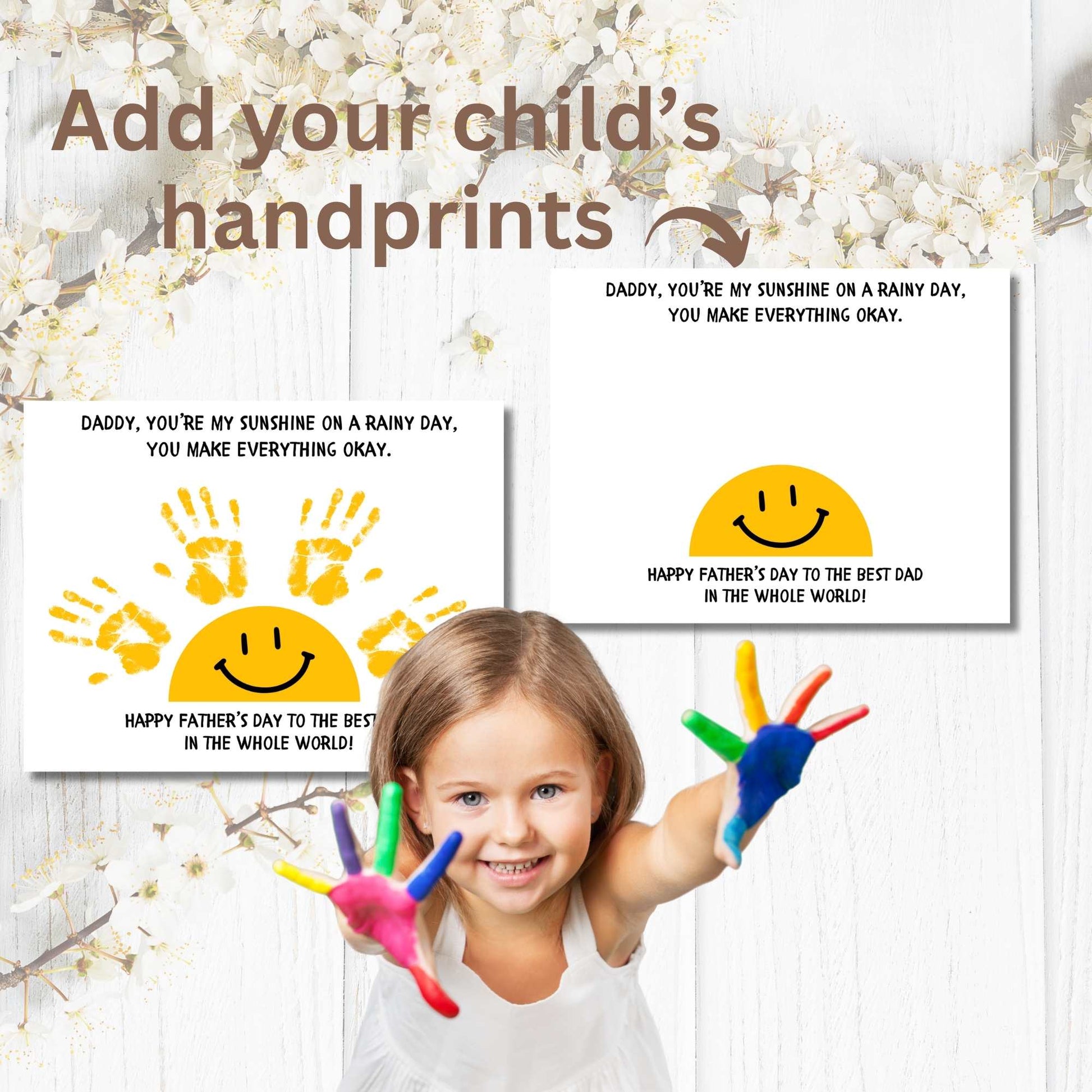 Father’s Day Handprint Craft – “You’re My Sunshine” Printable Gift for Dad – Instant Download – Faith - Based Printable by Digital Kim Designs