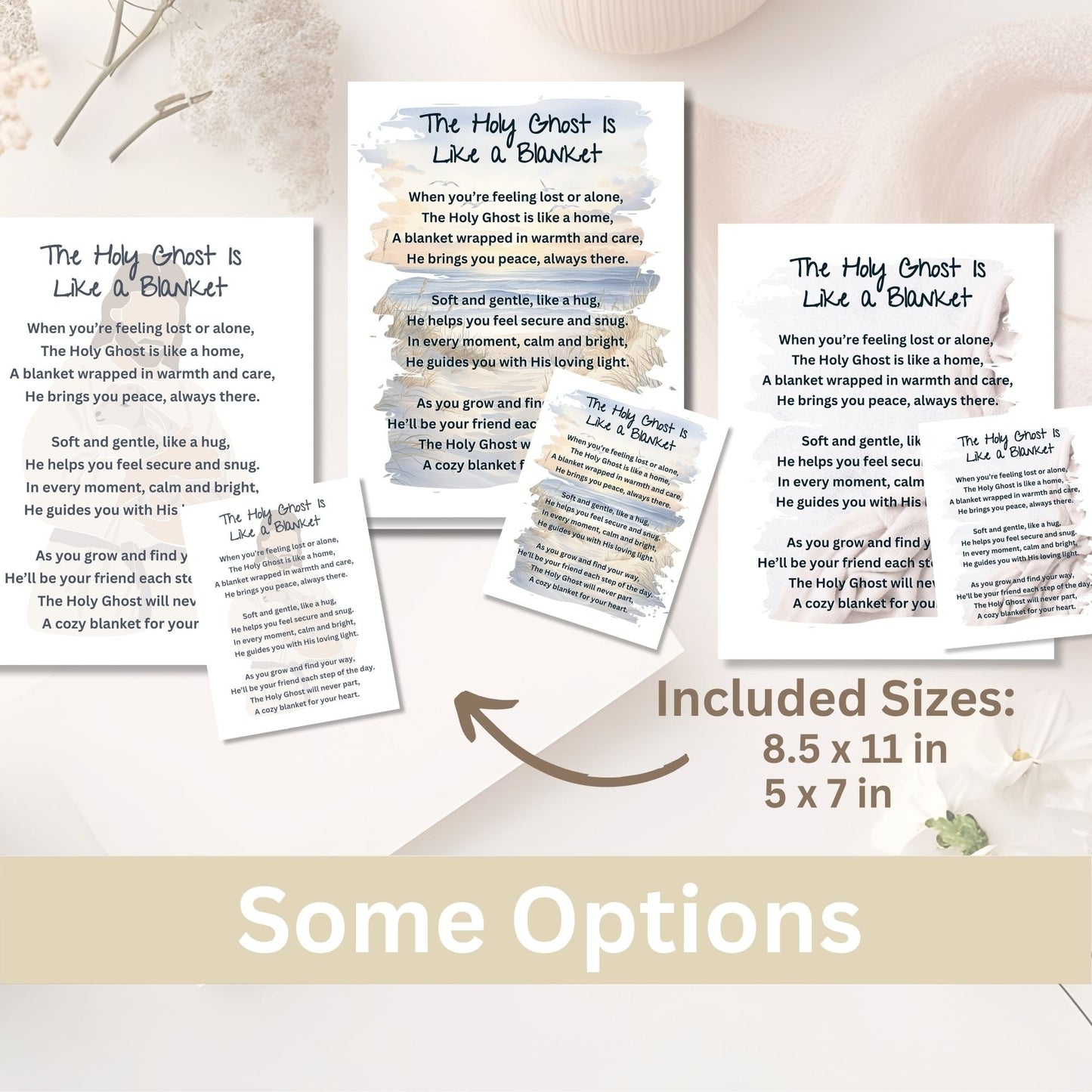 Holy Ghost Blanket Poem – Printable LDS Baptism Gift for Boys & Girls | Faith - Based Keepsake – Faith - Based Printable by Digital Kim Designs