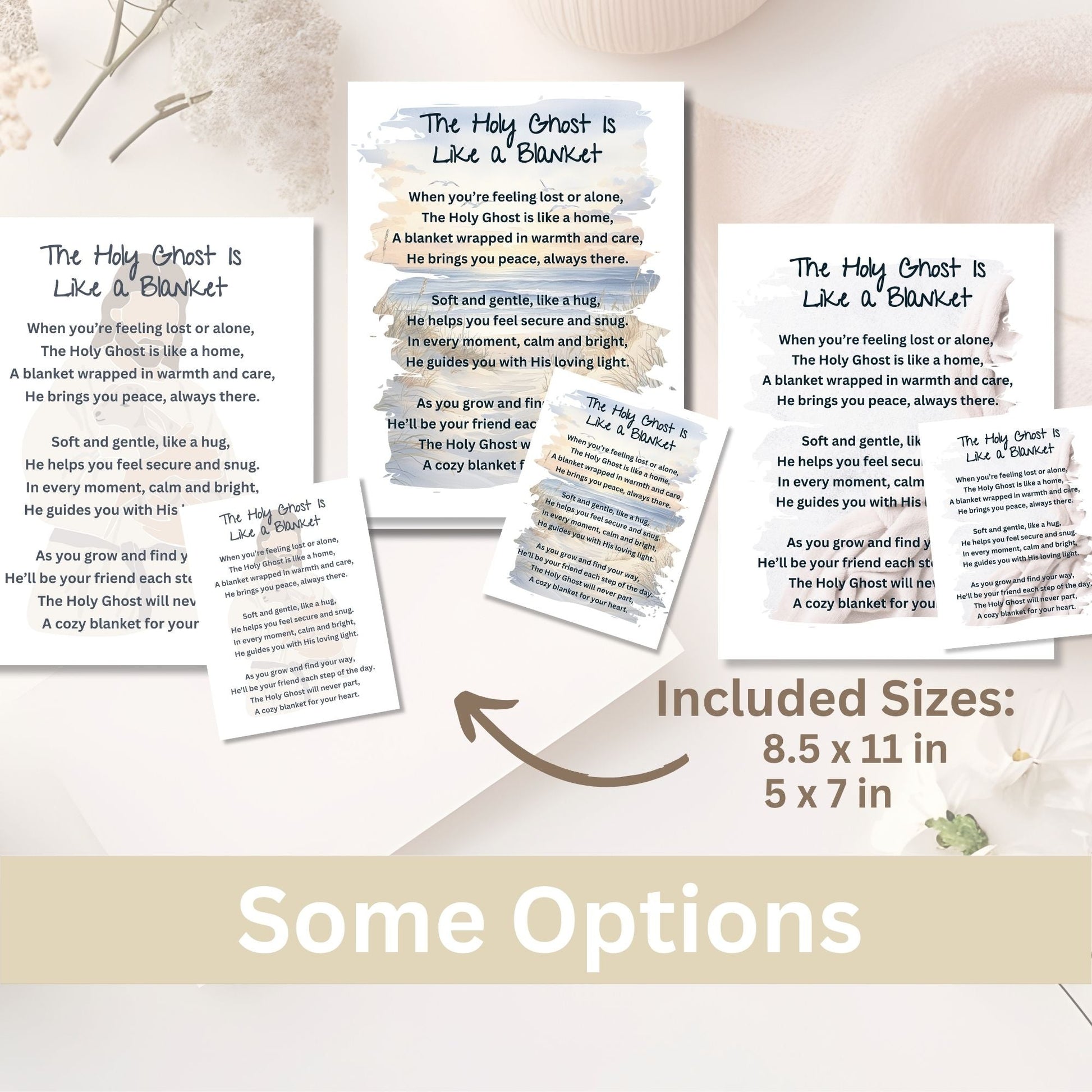Holy Ghost Blanket Poem – Printable LDS Baptism Gift for Boys & Girls | Faith - Based Keepsake – Faith - Based Printable by Digital Kim Designs