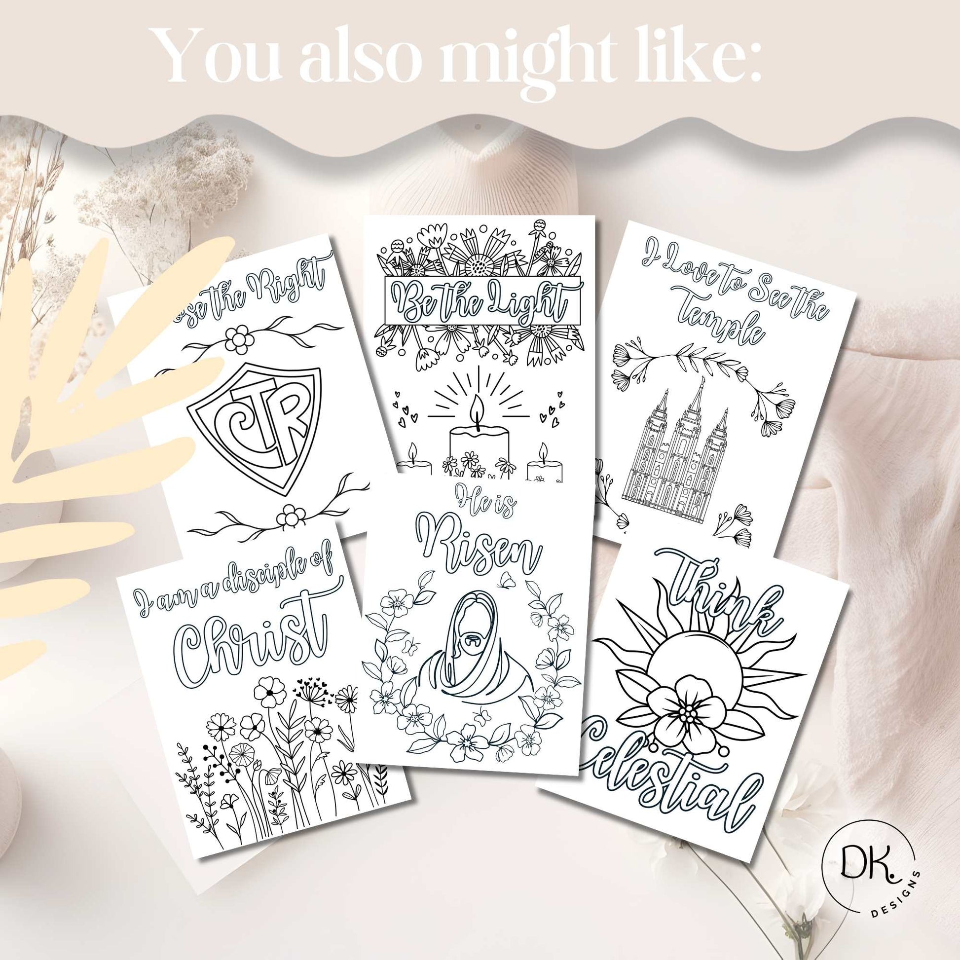 I Am a Disciple of Jesus Christ – Printable LDS Coloring Pages for Youth & Adults – Faith - Based Printable by Digital Kim Designs