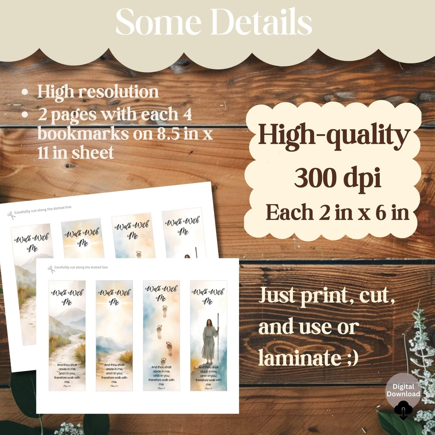 LDS Scripture Bookmarks Printable | Faith - Based Christian Bookmarks | 2026 LDS Youth Theme “Walk With Me” – Digital Printable by Digital Kim Designs