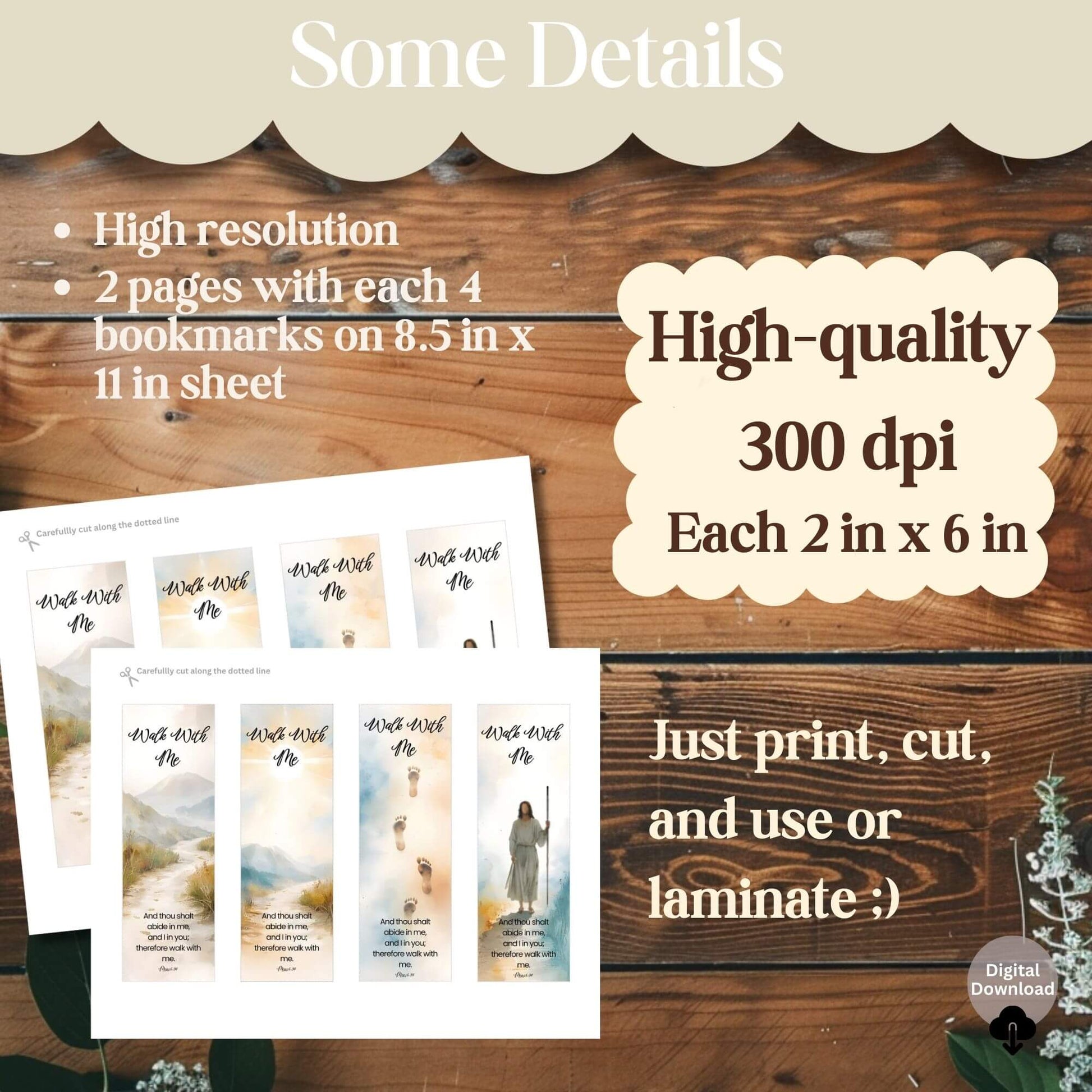 LDS Scripture Bookmarks Printable | Faith - Based Christian Bookmarks | 2026 LDS Youth Theme “Walk With Me” – Digital Printable by Digital Kim Designs