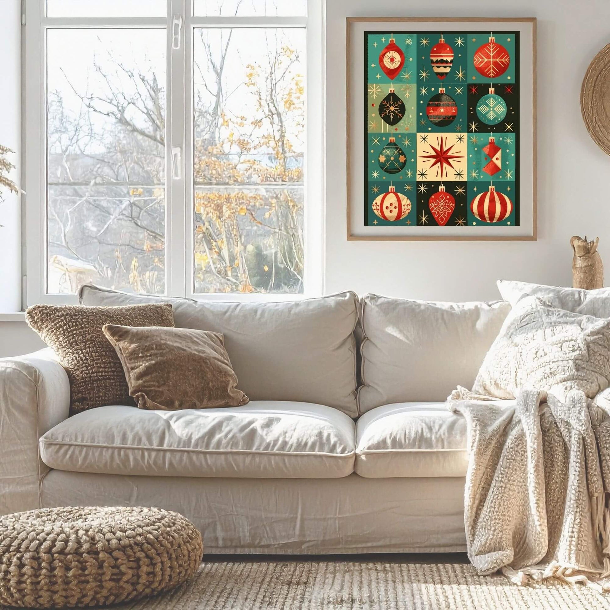 Mid - Century Christmas Print | Retro Holiday Wall Art | Vintage Modern Christmas Decor Digital Download – Digital Printable by Digital Kim Designs