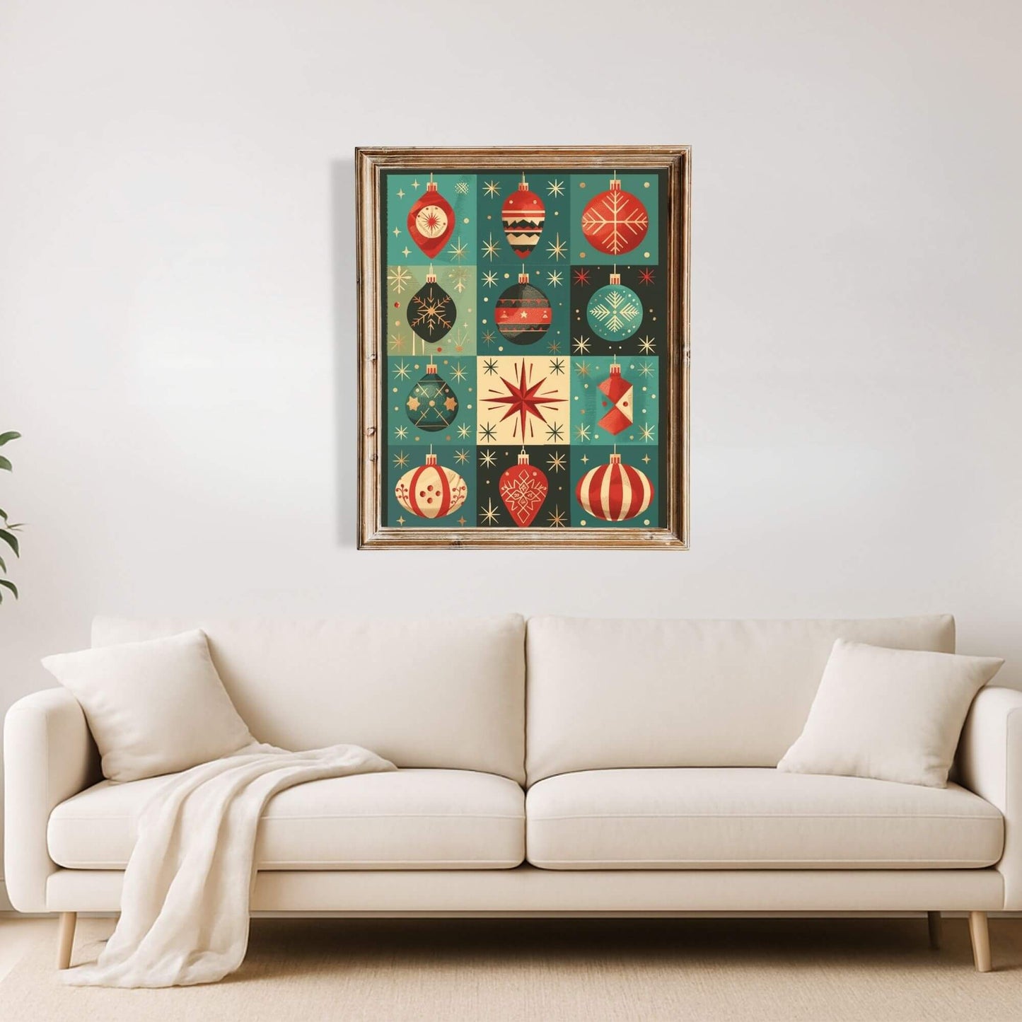 Mid - Century Christmas Print | Retro Holiday Wall Art | Vintage Modern Christmas Decor Digital Download – Digital Printable by Digital Kim Designs