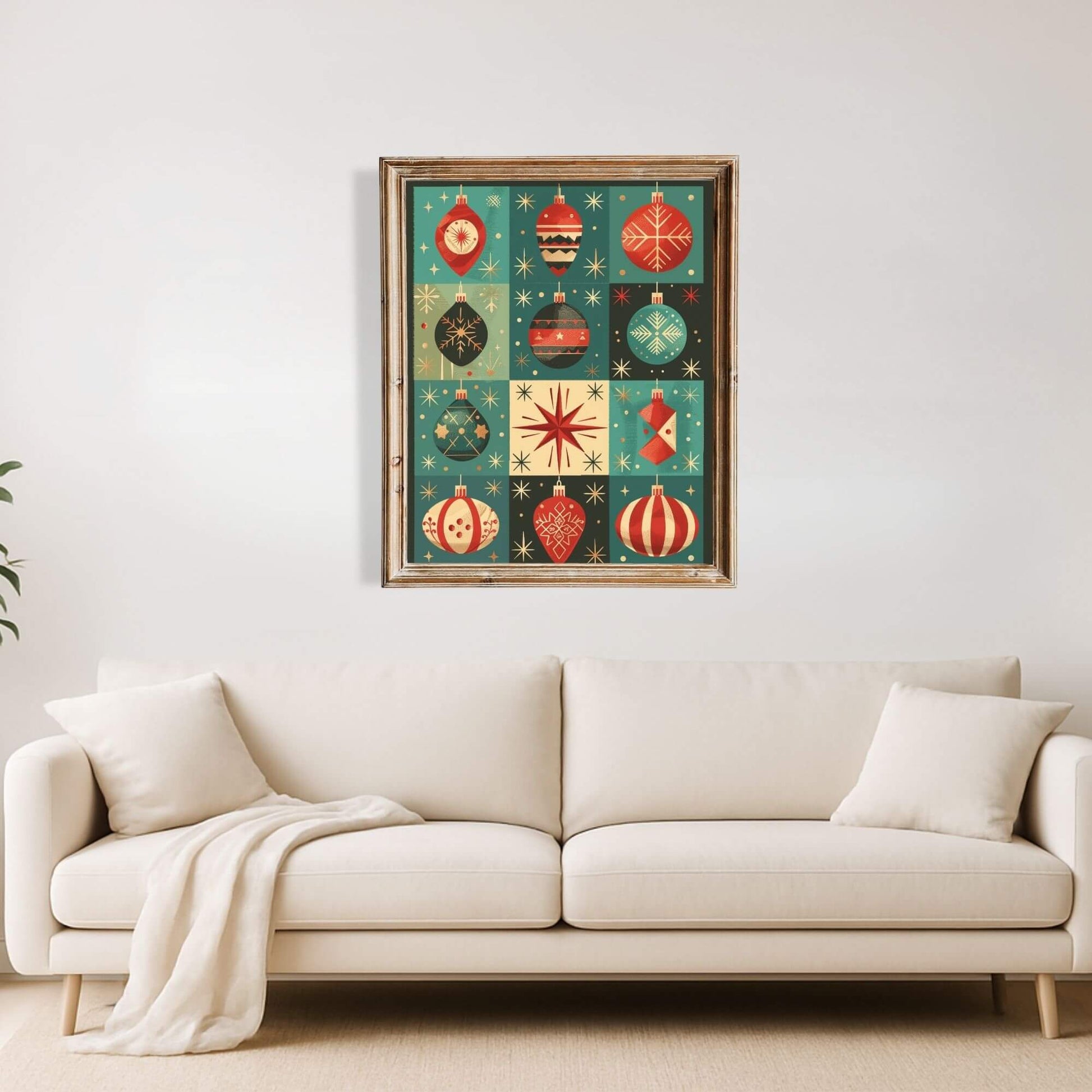 Mid - Century Christmas Print | Retro Holiday Wall Art | Vintage Modern Christmas Decor Digital Download – Digital Printable by Digital Kim Designs