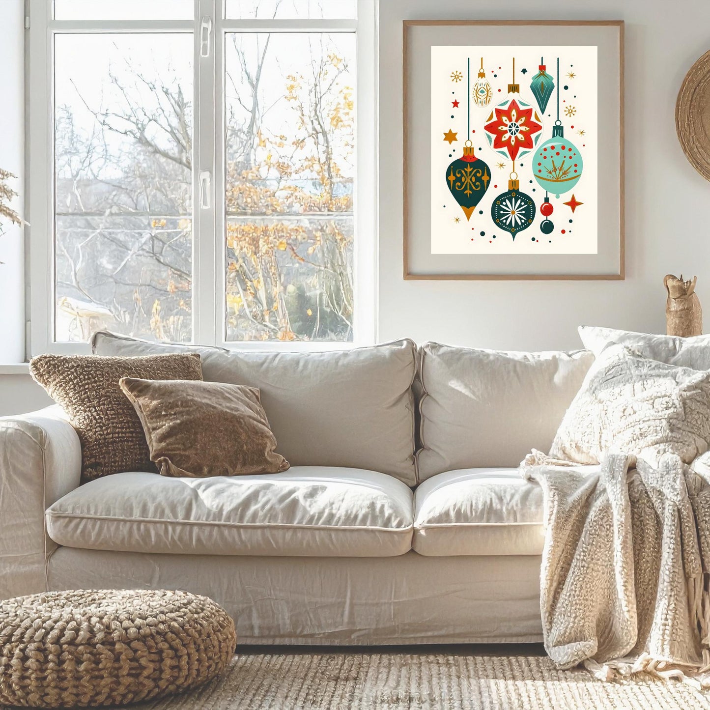 Mid - Century Christmas Wall Art | Retro Holiday Ornaments (Digital Download) – Digital Printable by Digital Kim Designs