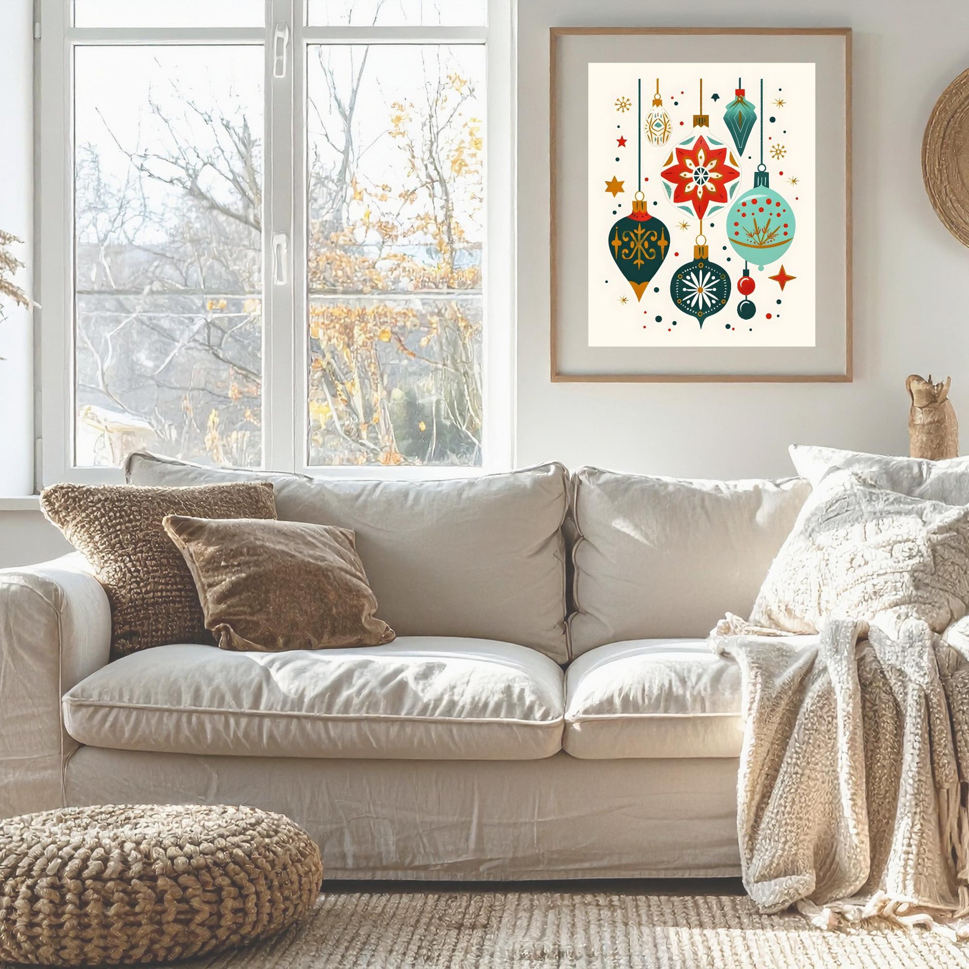 Mid - Century Christmas Wall Art | Retro Holiday Ornaments (Digital Download) – Digital Printable by Digital Kim Designs