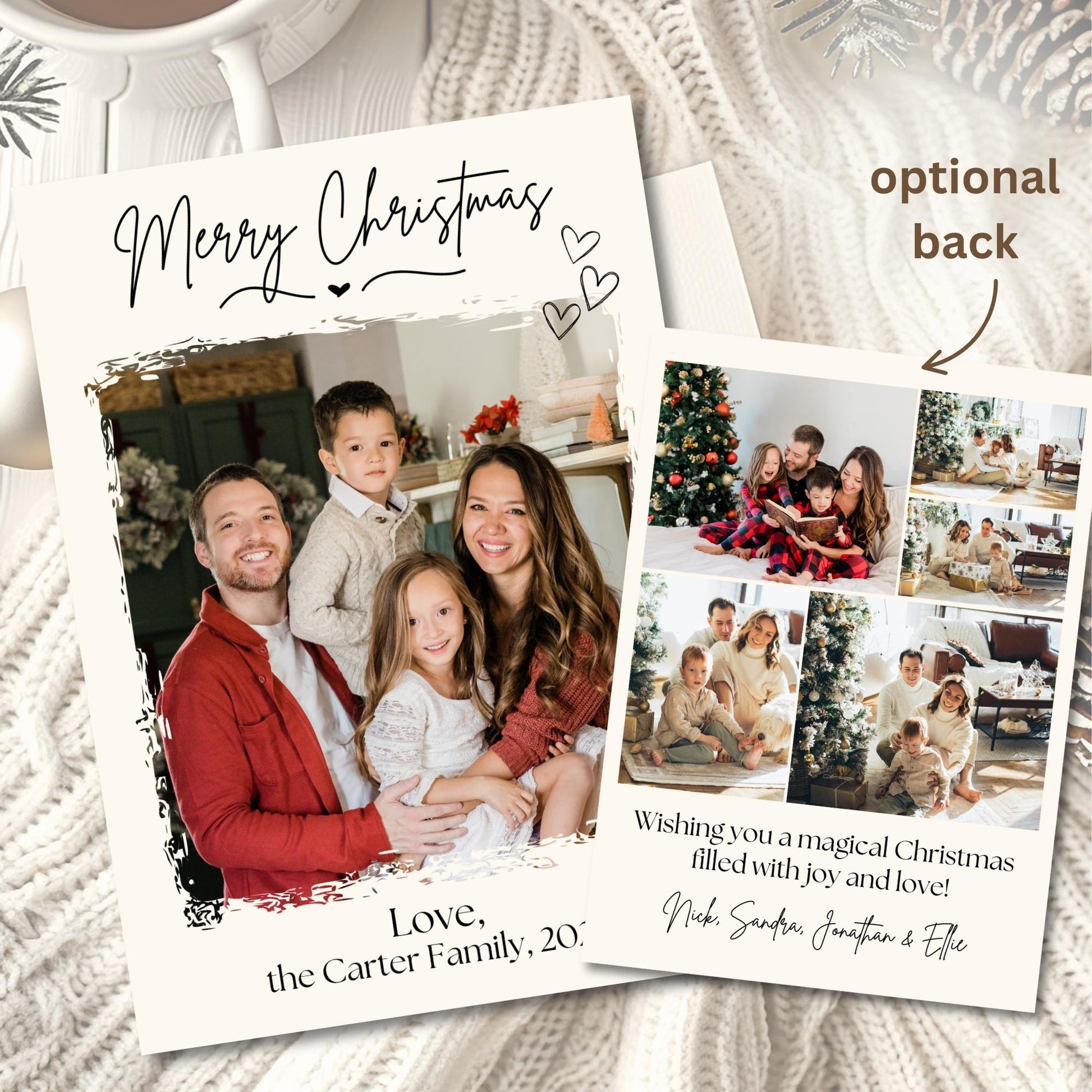 Minimalist Christmas Photo Card Template – Editable Holiday Canva Design – Digital Printable by Digital Kim Designs