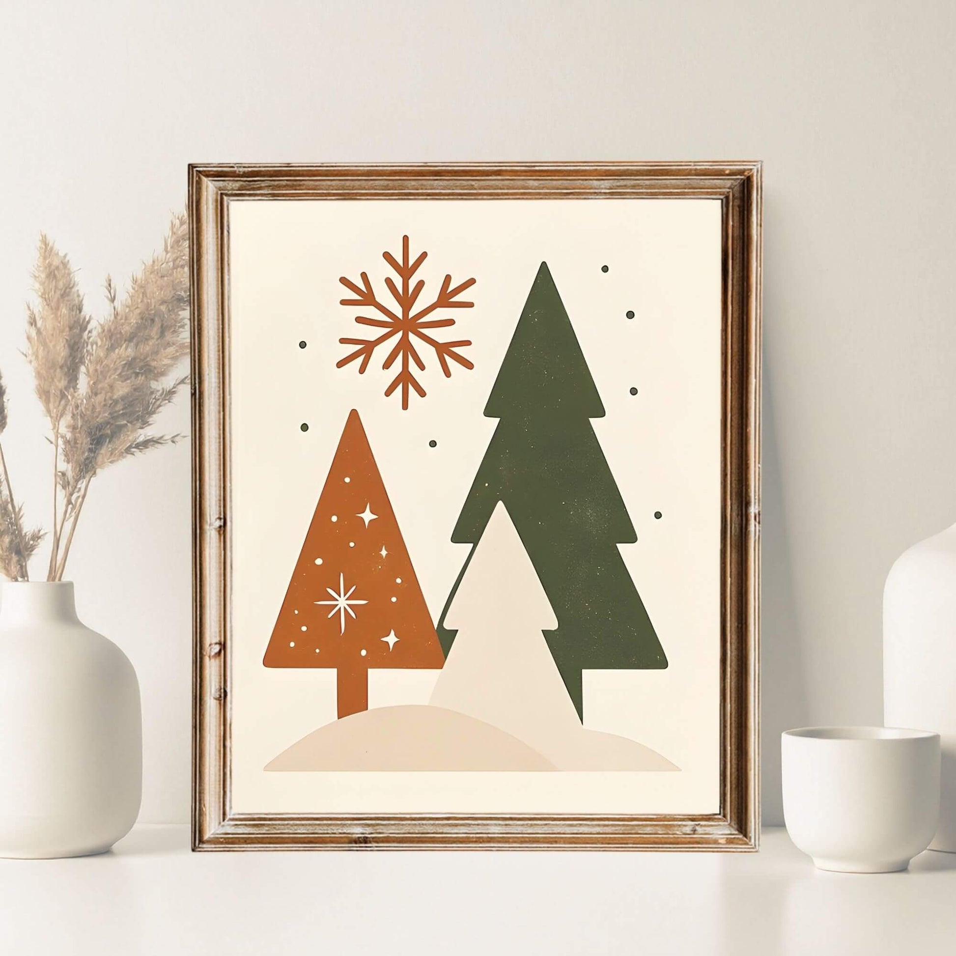 Minimalist Christmas Wall Art Set | Neutral Holiday Printable Decor | Modern Rustic Winter Prints – Digital Printable by Digital Kim Designs