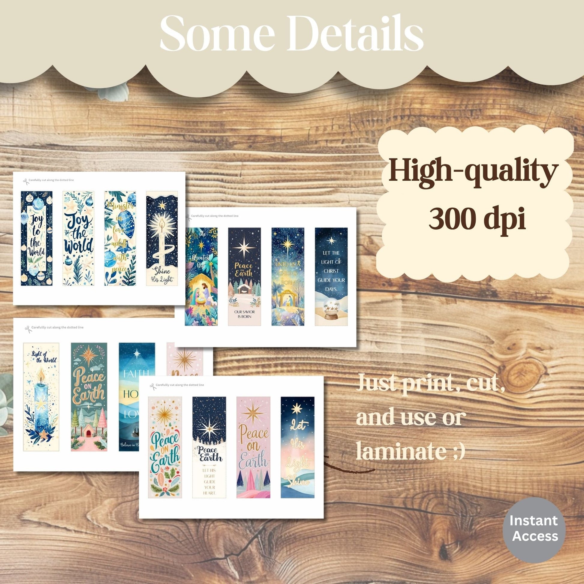 Ministering Bookmark Bundle | Printable LDS & Christian Gift | Peace, Light & Joy Scripture Set – Digital Printable by Digital Kim Designs