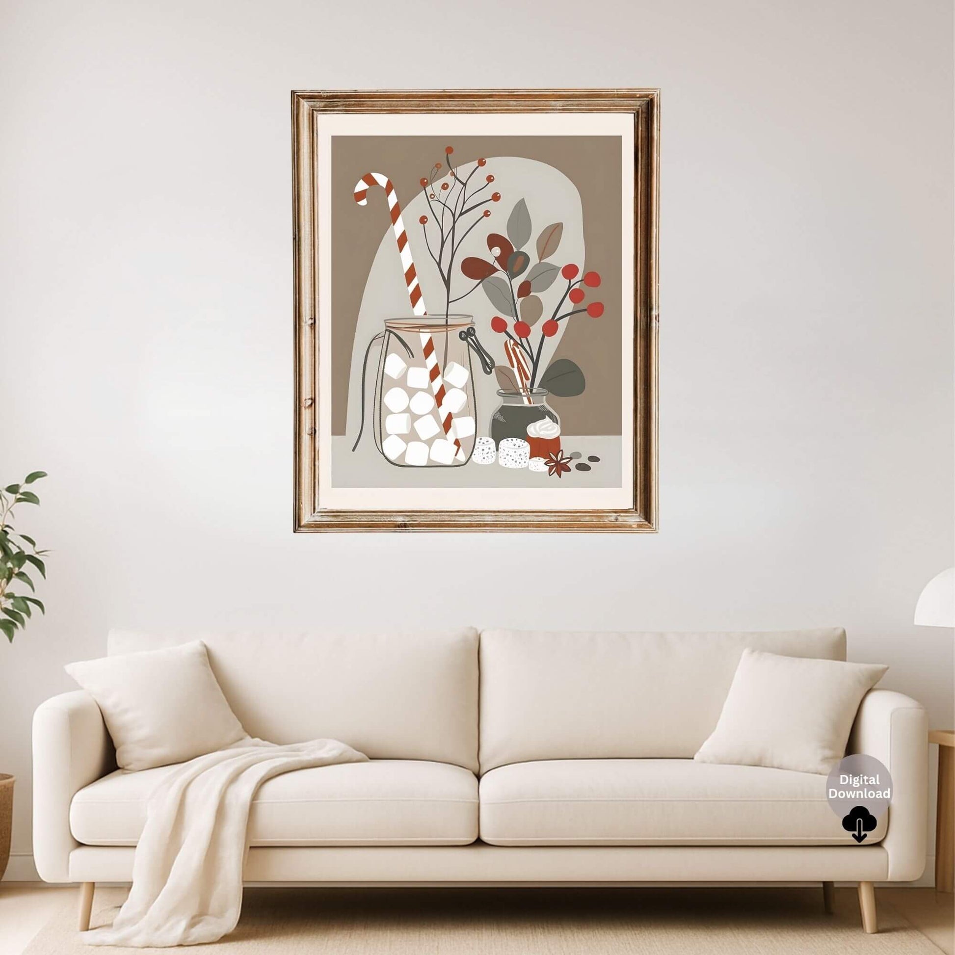 Neutral Hygge Vase Art Prints | Cozy Winter Wall Art Set | Scandinavian Home Decor (Digital Download) – Digital Printable by Digital Kim Designs