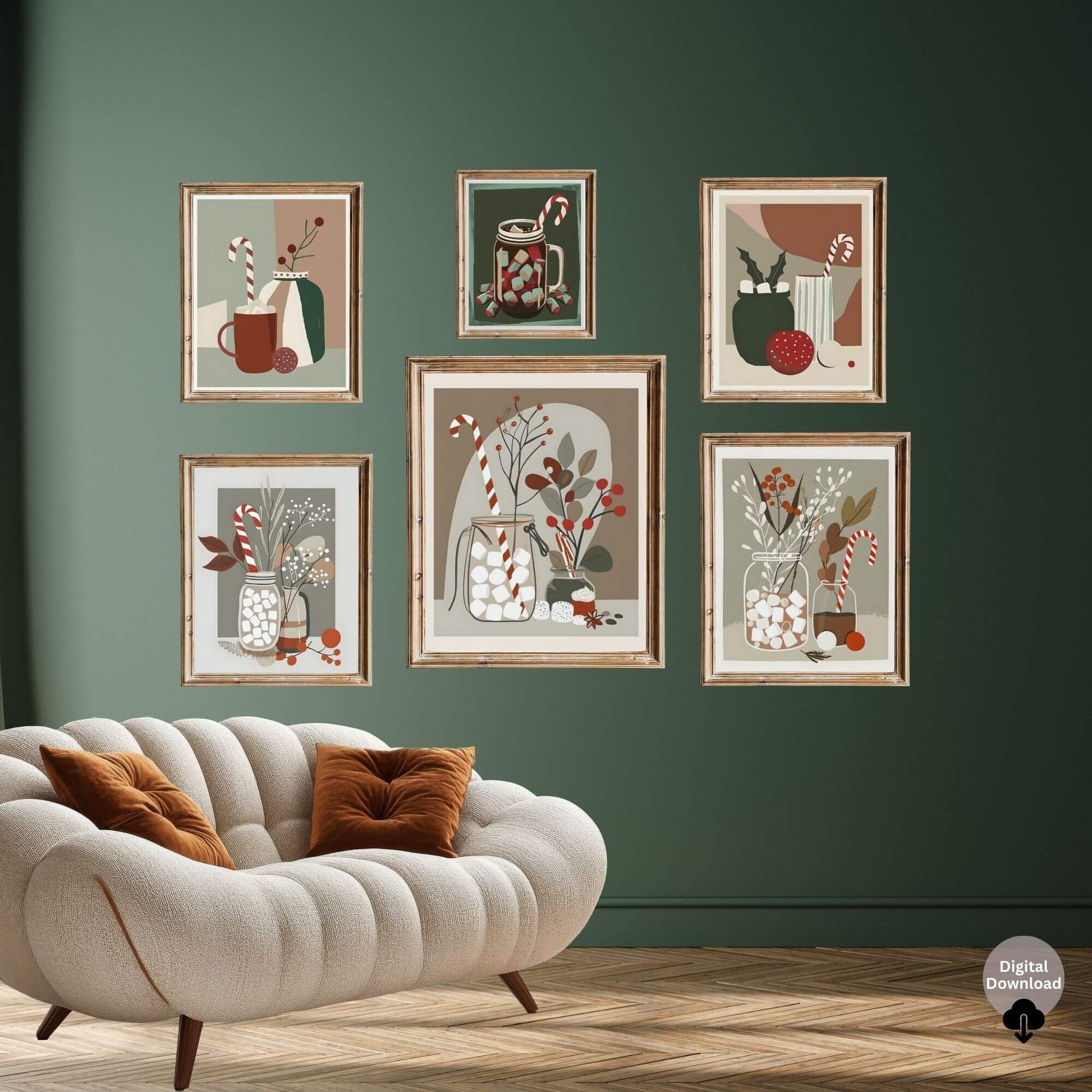 Neutral Hygge Vase Art Prints | Cozy Winter Wall Art Set | Scandinavian Home Decor (Digital Download) – Digital Printable by Digital Kim Designs