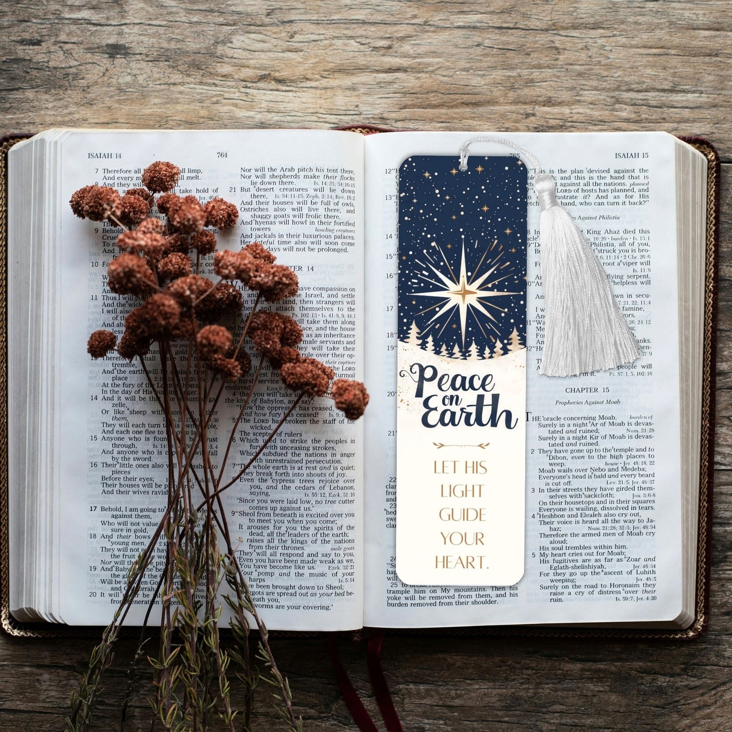 Peace on Earth Printable Bookmark | Christian Christmas Gift for LDS & Ministering Friends | Relief Society Printable (Digital Download) – Digital Printable by Digital Kim Designs