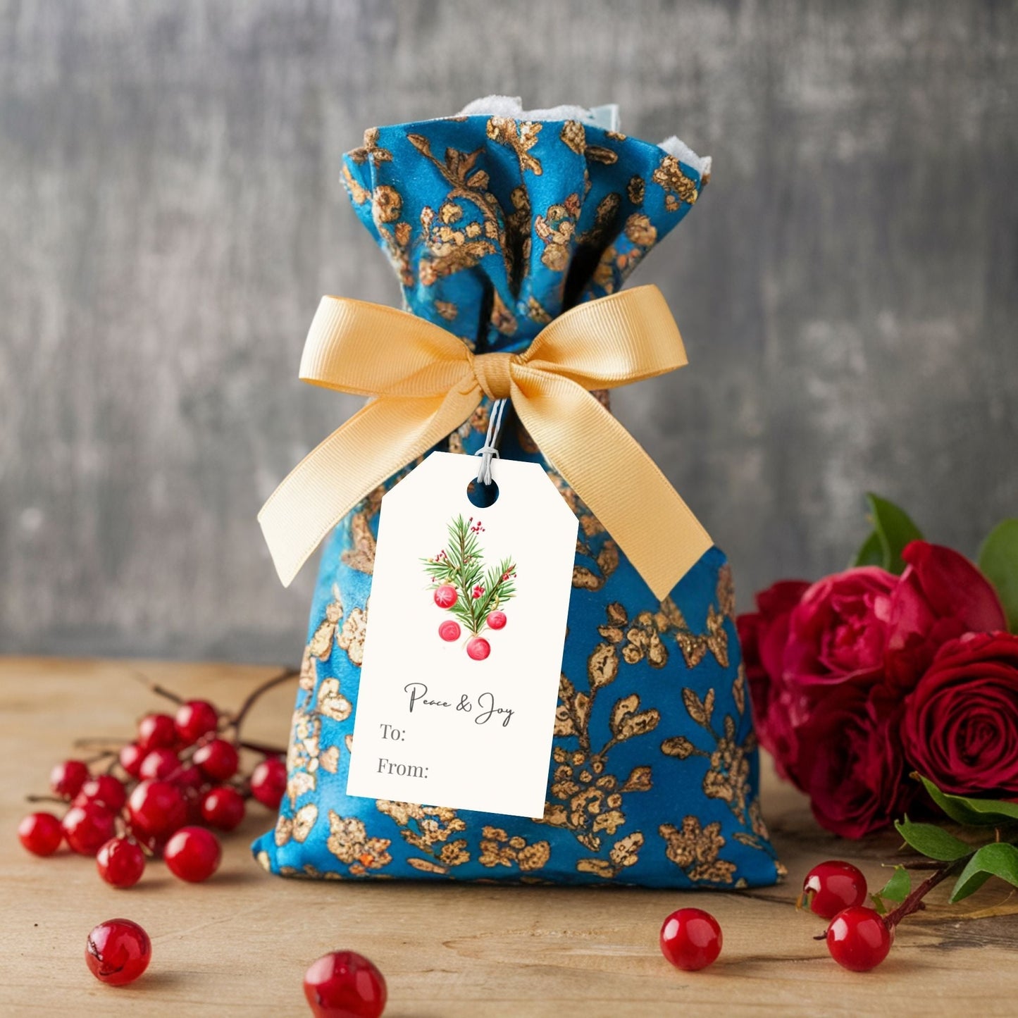 Printable Pink Christmas Gift Tags | Cozy Holiday Tag Set | Elegant Pink & Gold Wrapping Labels (Digital Download) – Digital Printable by Digital Kim Designs